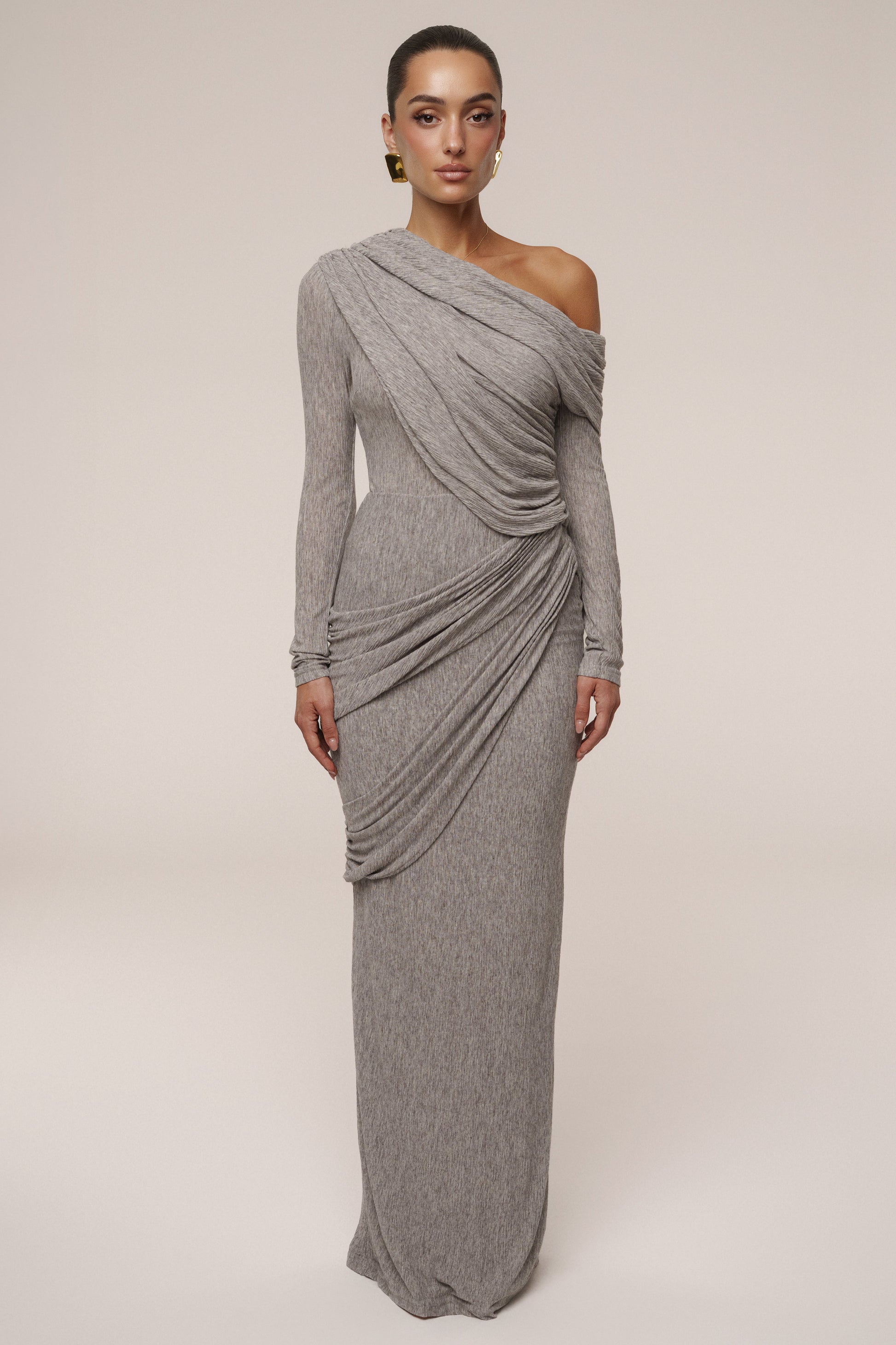 Grey Paradise Hills Maxi Skirt JLUXLABEL