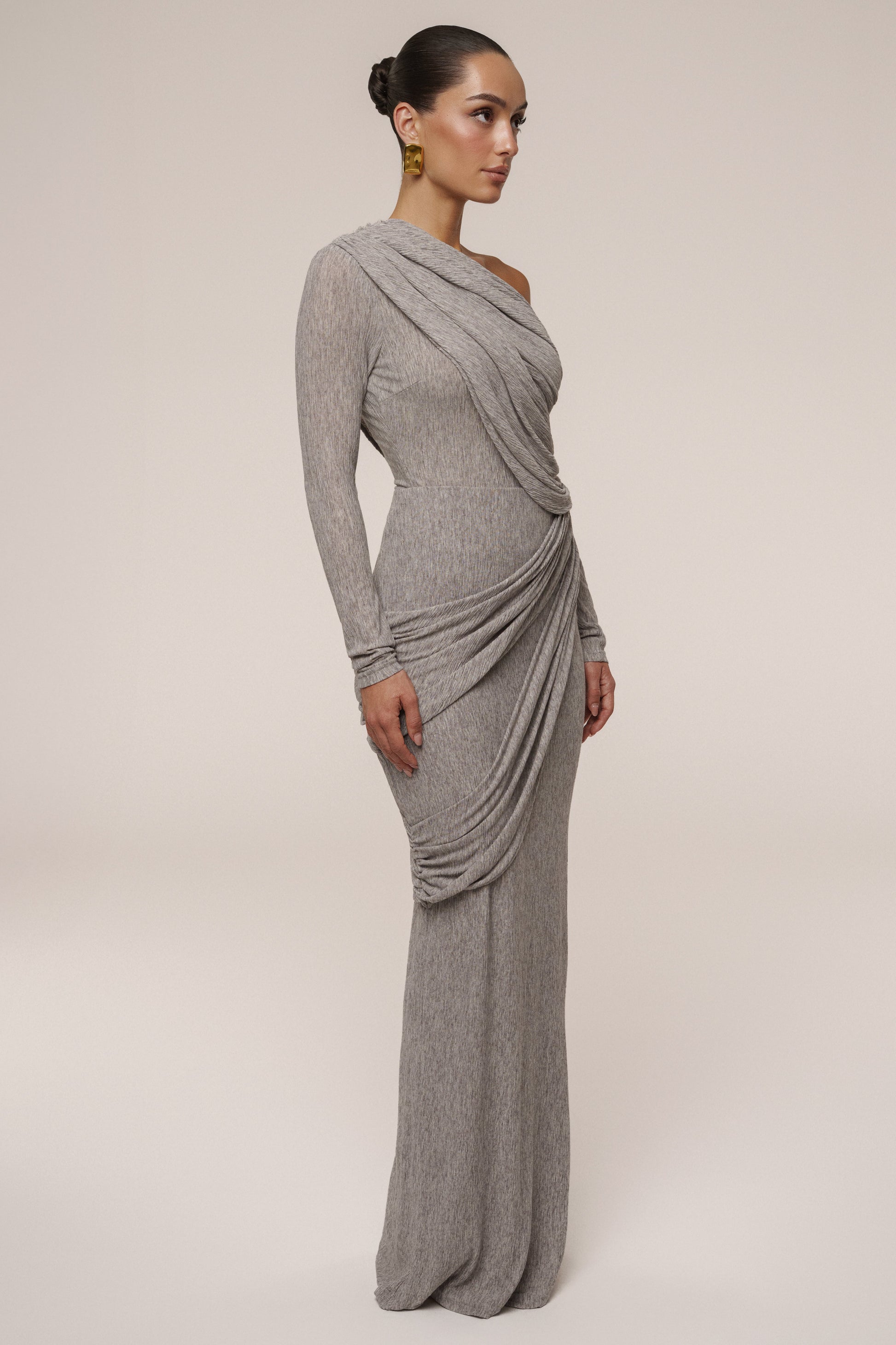 Grey Paradise Hills Maxi Skirt JLUXLABEL
