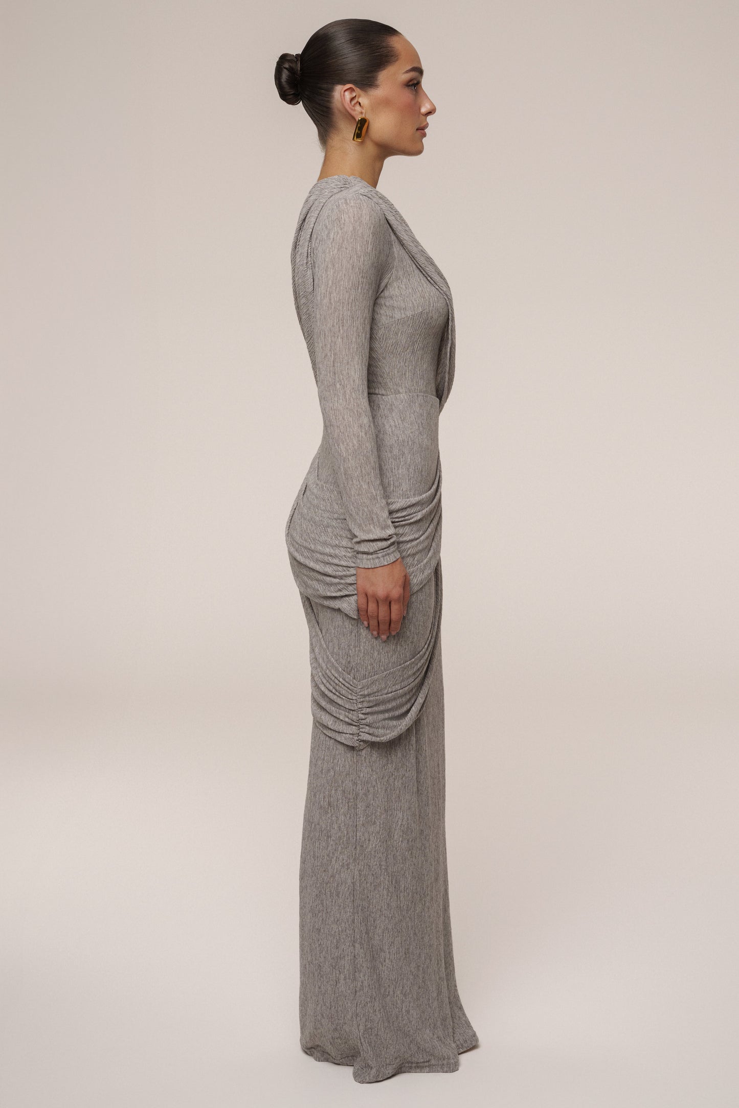 Grey Paradise Hills Maxi Skirt JLUXLABEL