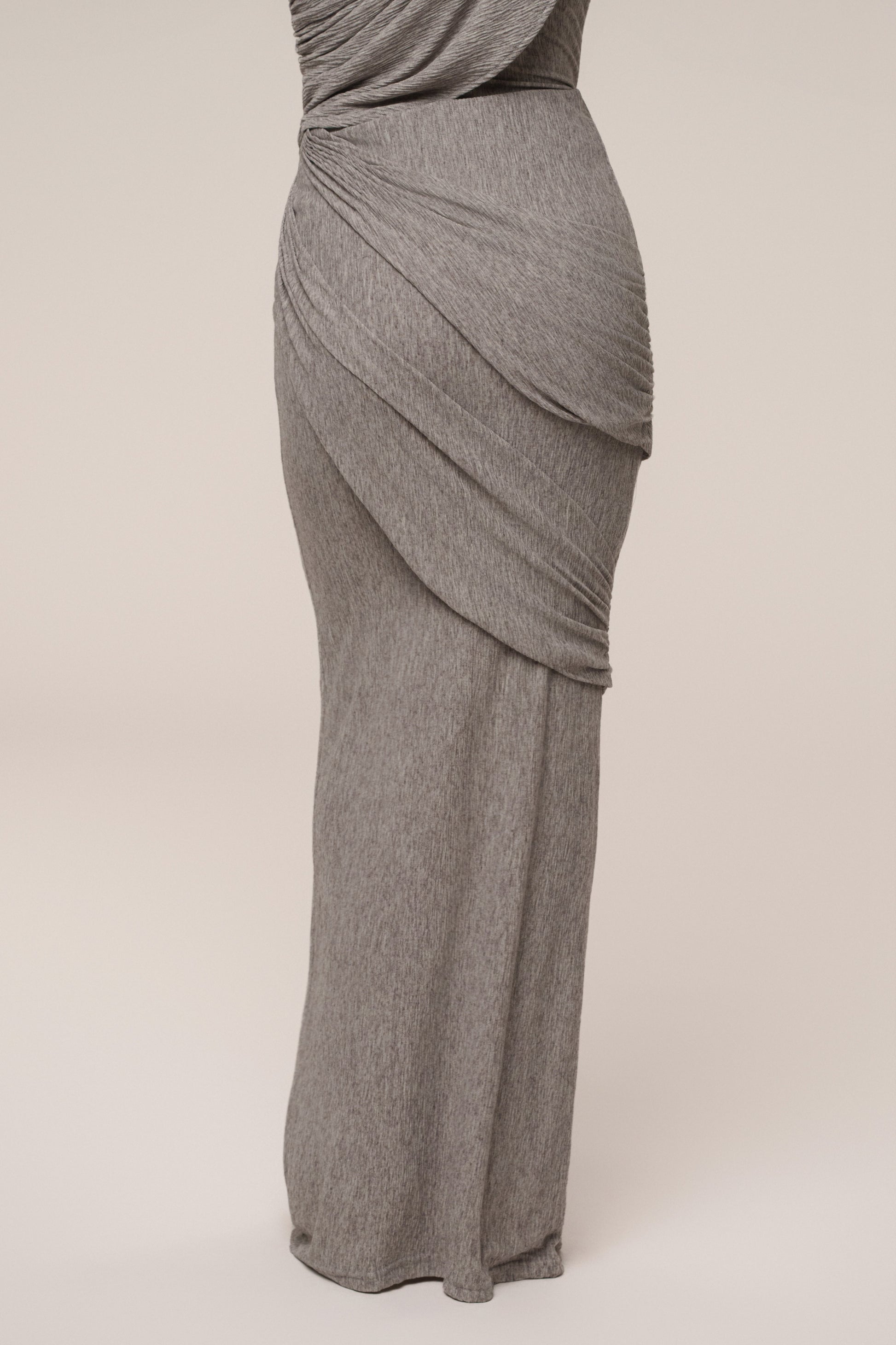 Grey Paradise Hills Maxi Skirt JLUXLABEL