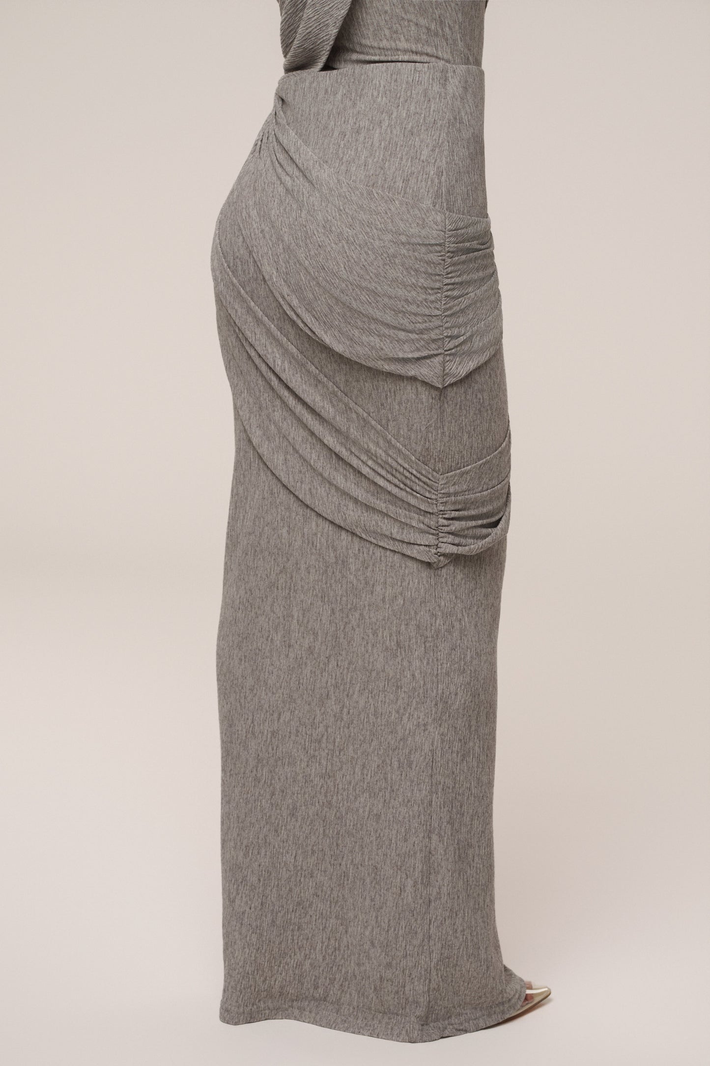 Grey Paradise Hills Maxi Skirt JLUXLABEL