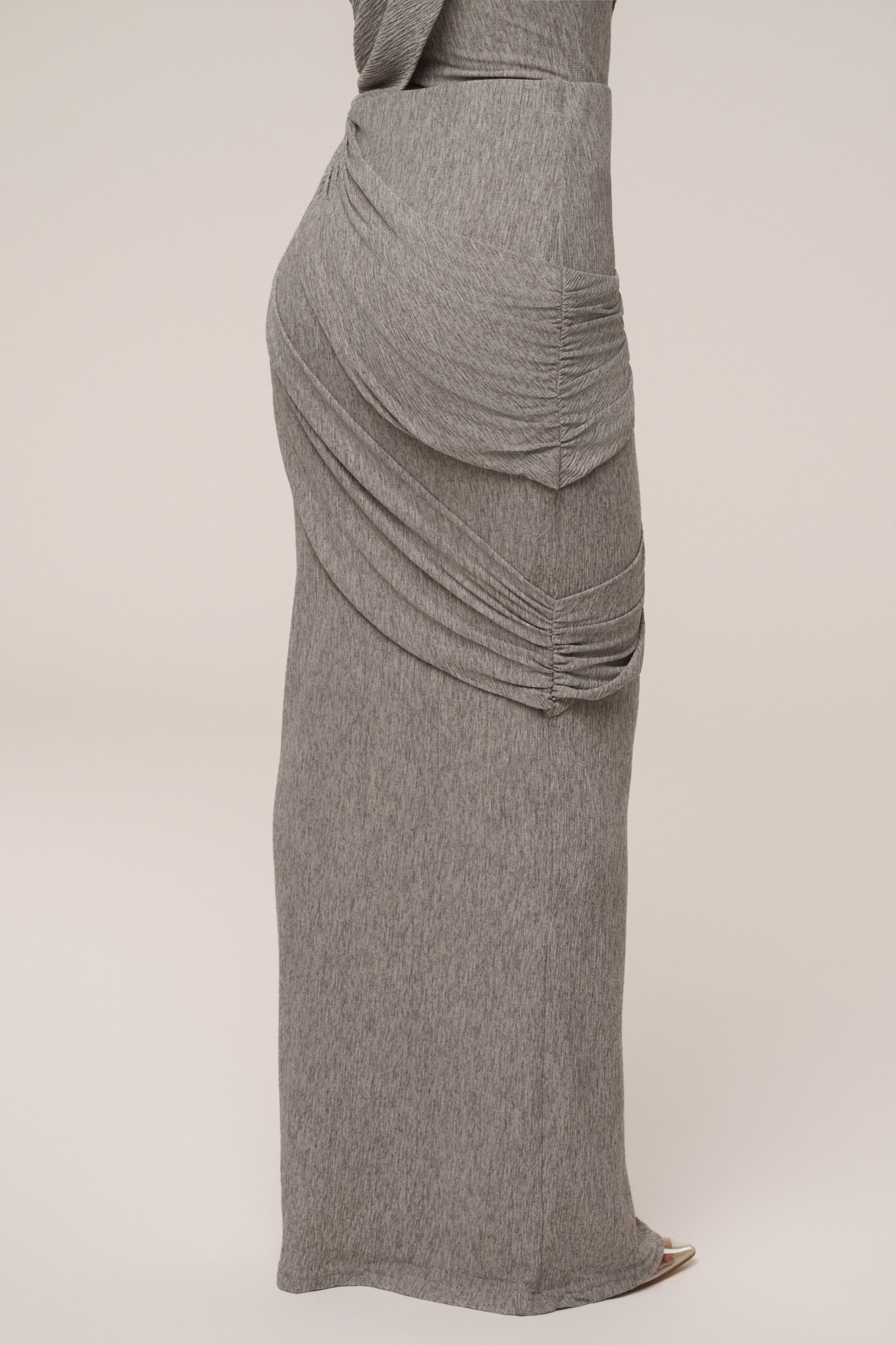 Grey Paradise Hills Maxi Skirt JLUXLABEL