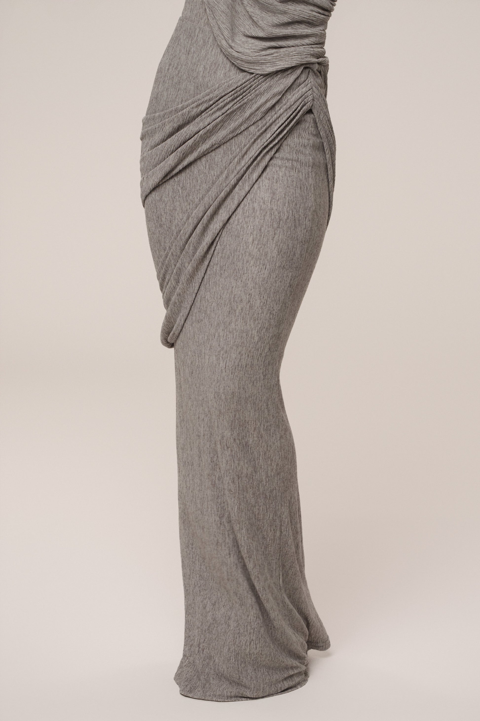 Grey Paradise Hills Maxi Skirt JLUXLABEL