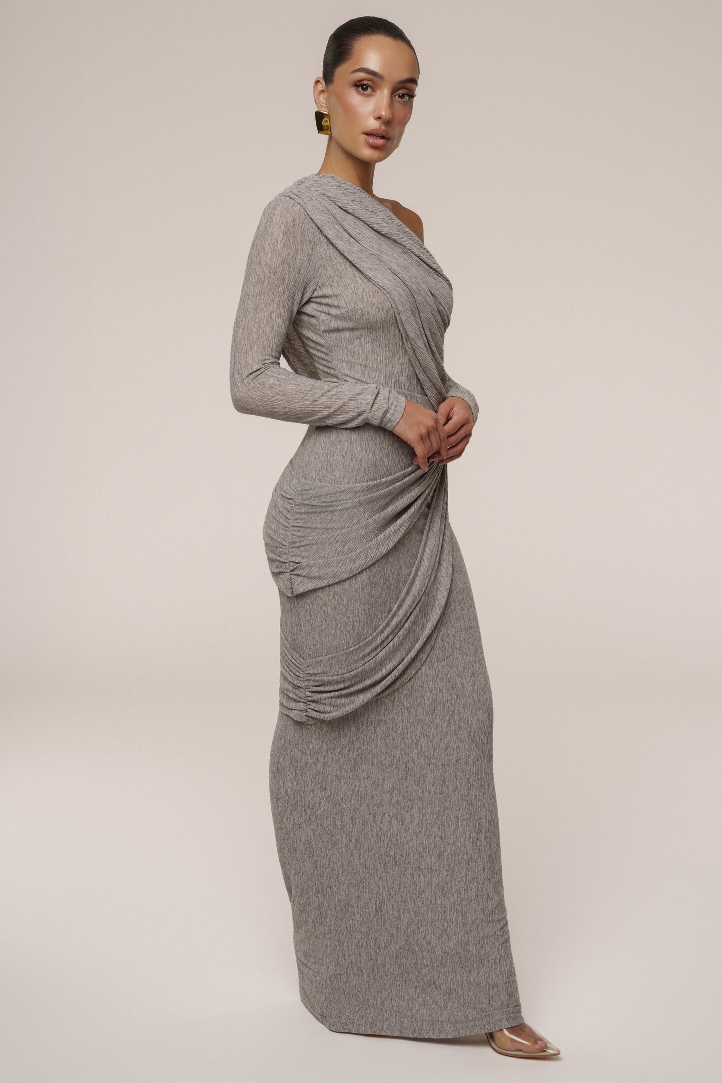 Grey Paradise Hills Maxi Skirt JLUXLABEL