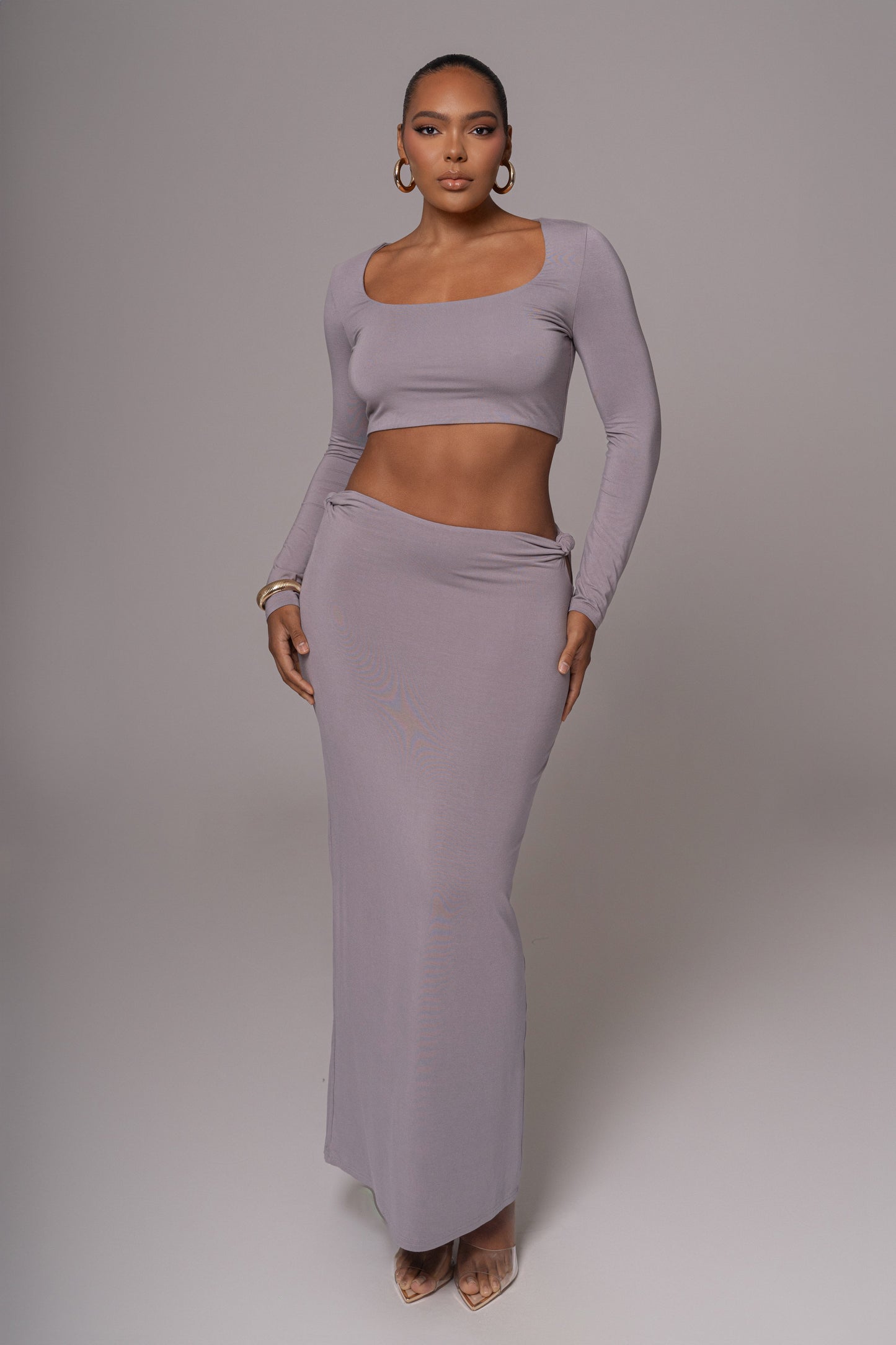 Grey Geneva Skirt Set JLUXLABEL