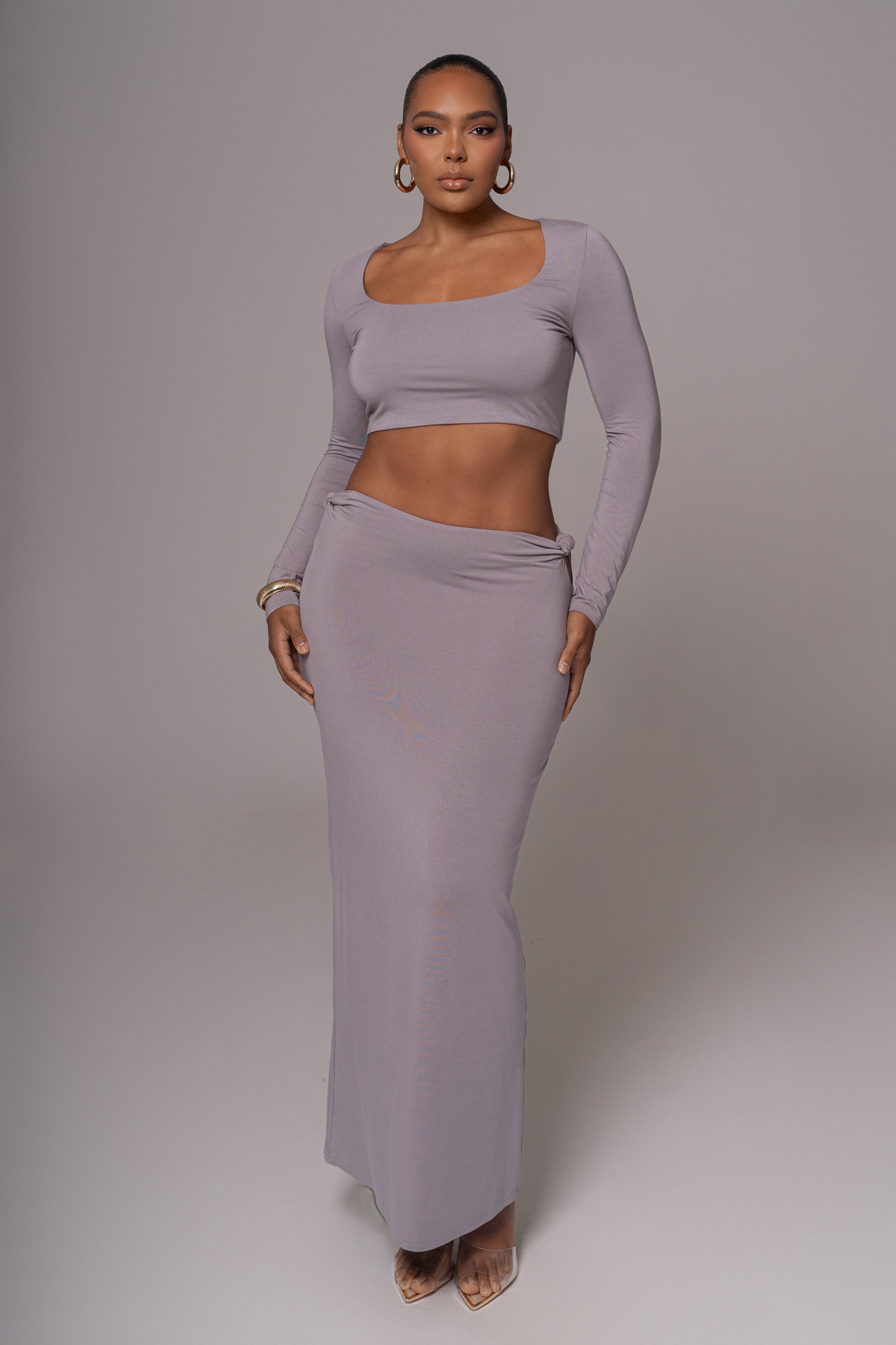 Grey Geneva Skirt Set JLUXLABEL