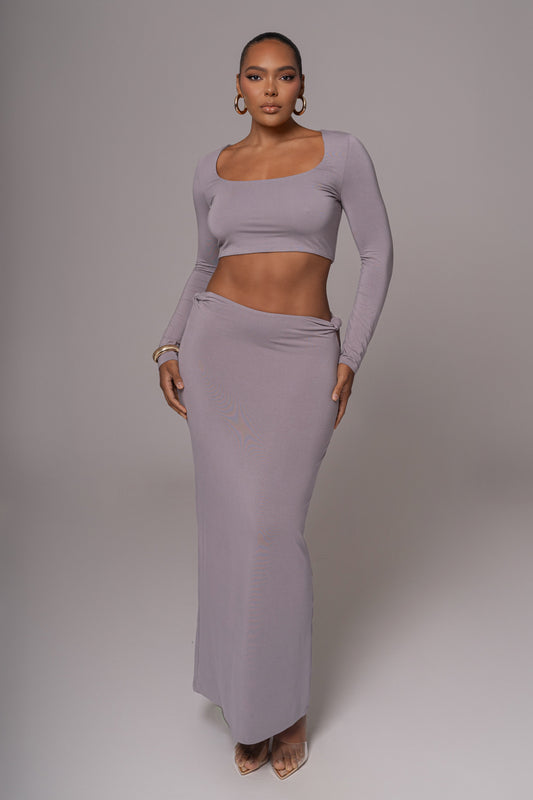 Grey Geneva Skirt Set JLUXLABEL