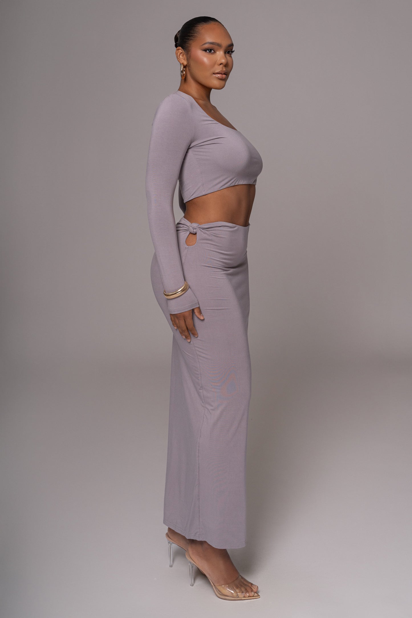 Grey Geneva Skirt Set JLUXLABEL