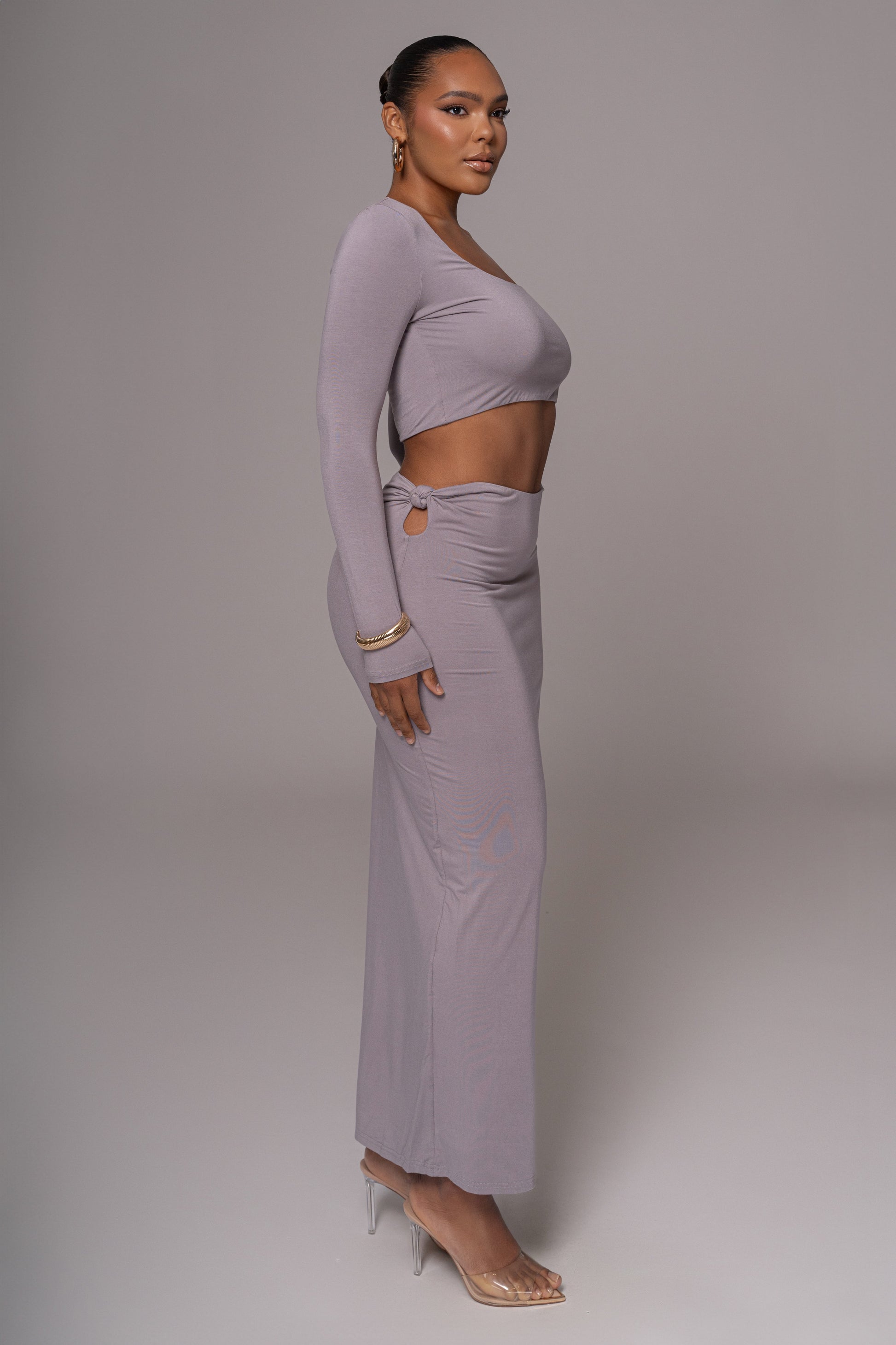 Grey Geneva Skirt Set JLUXLABEL