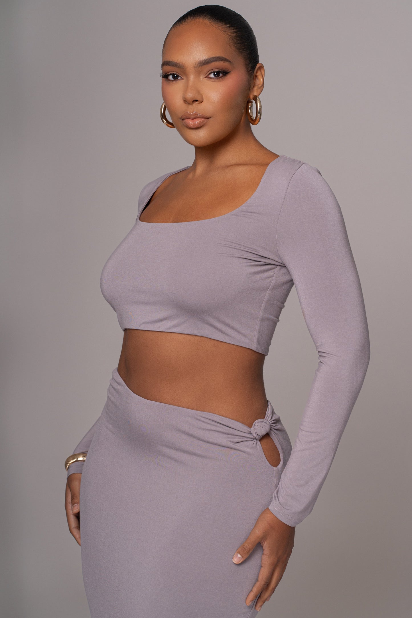 Grey Geneva Skirt Set JLUXLABEL