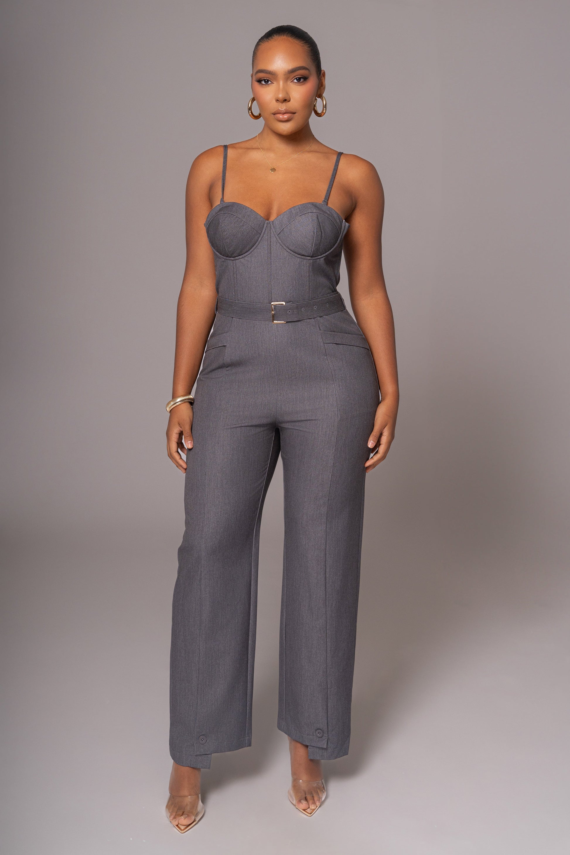 Grey Sweetheart Aroma Jumpsuit JLUXLABEL