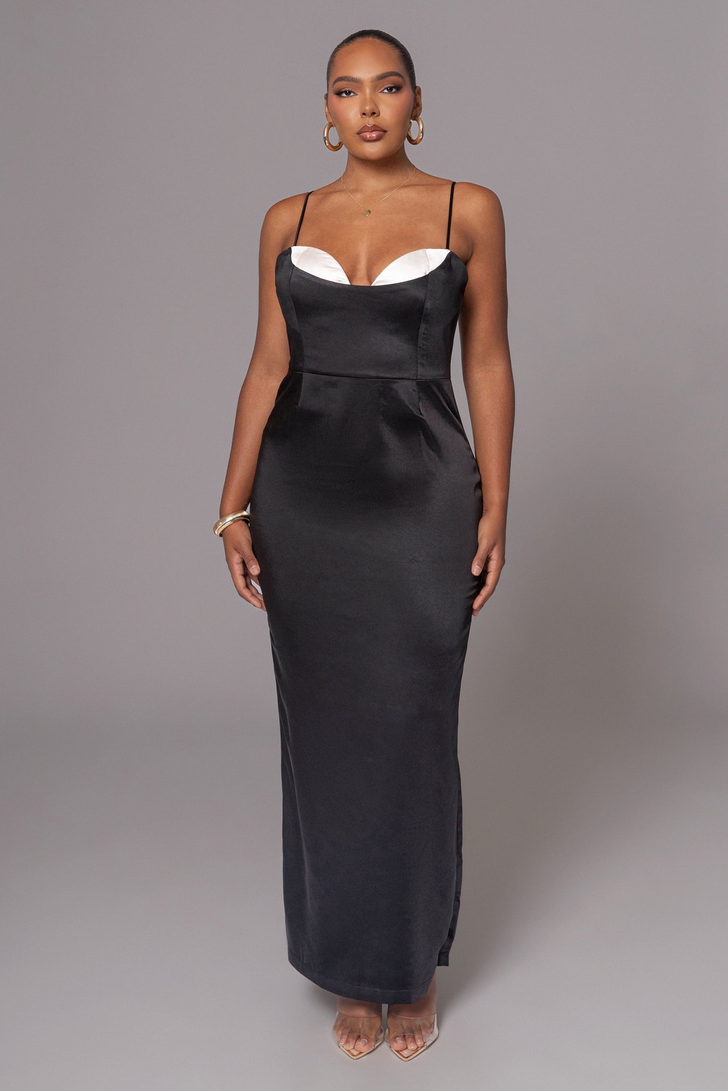 Black Moment In Time Maxi Dress JLUXLABEL