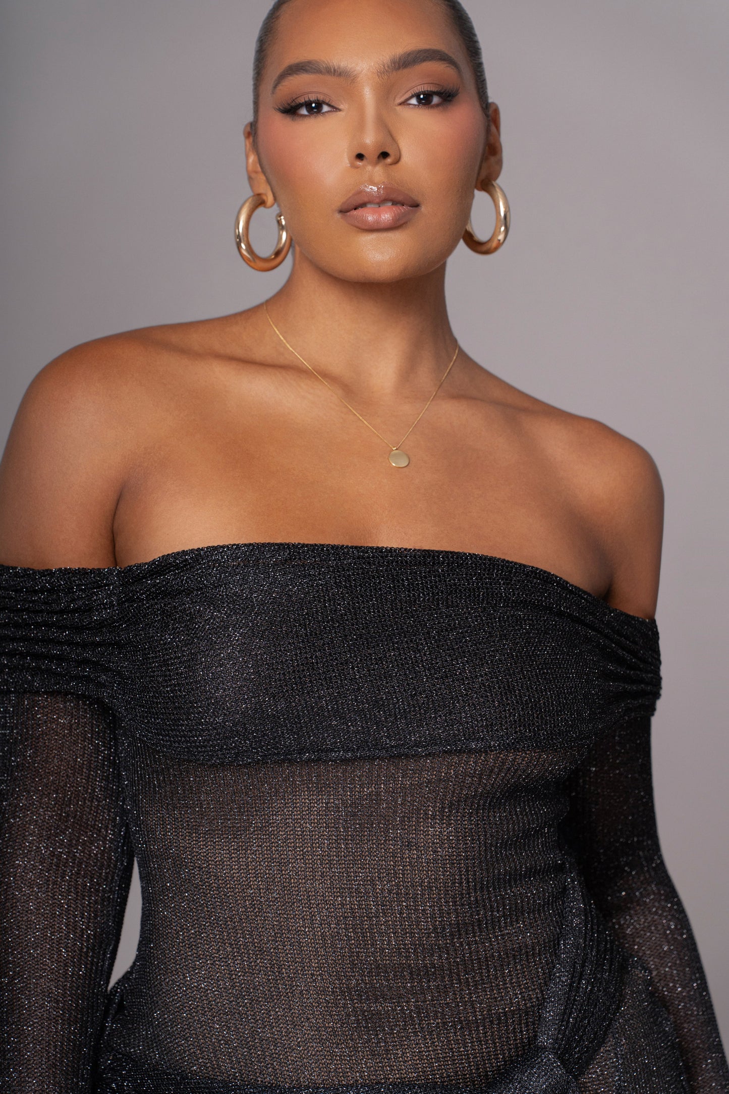 Black Island Elegance Drape Dress JLUXLABEL