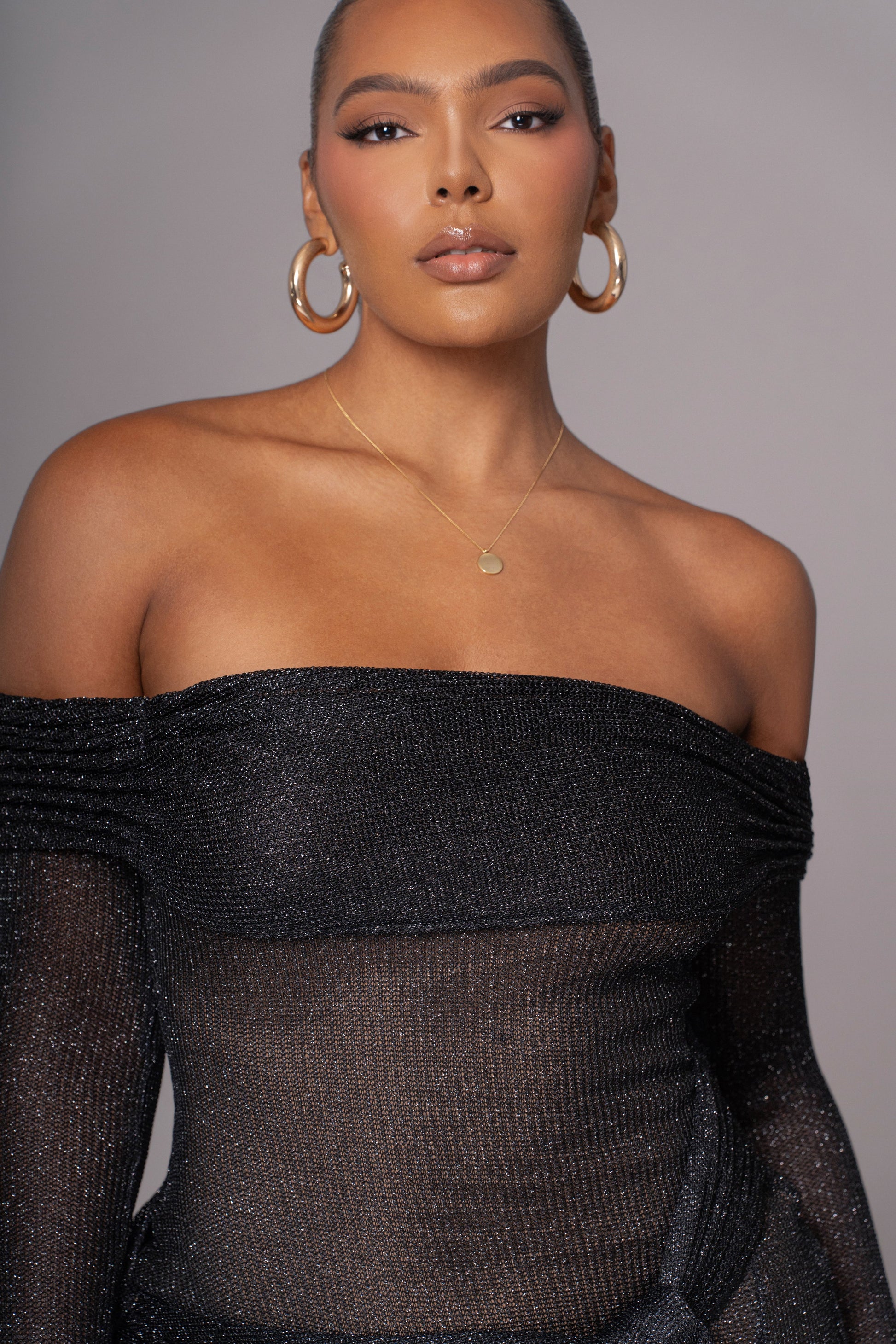 Black Island Elegance Drape Dress JLUXLABEL