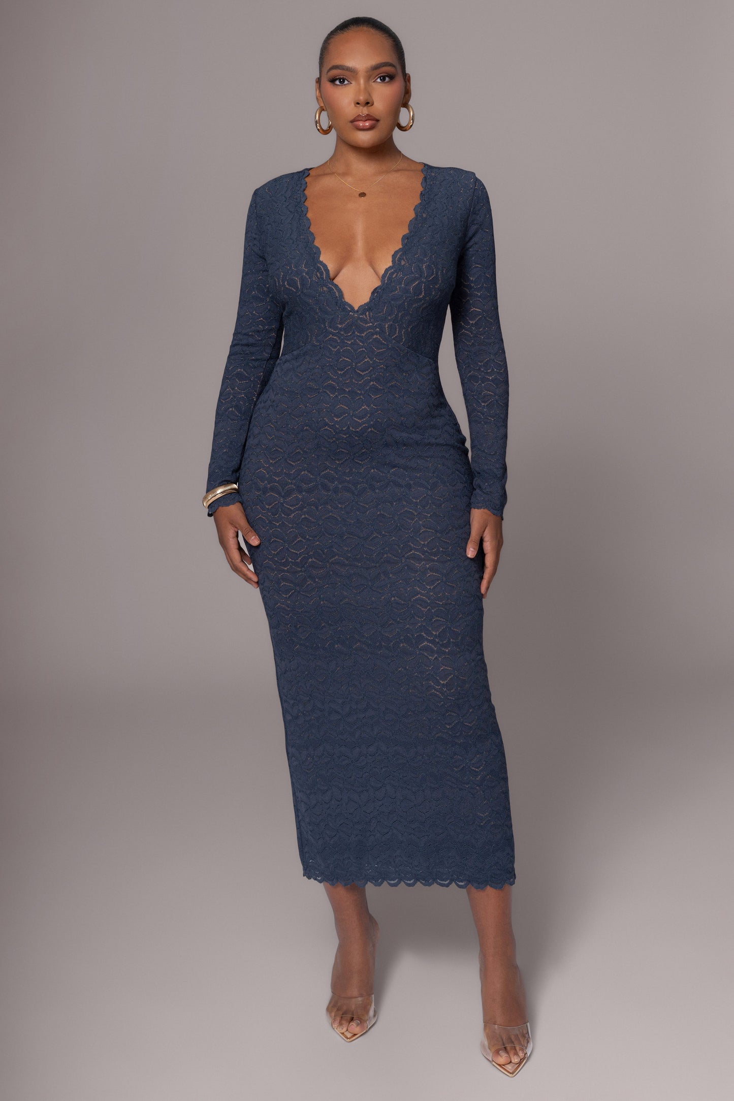 Navy Reunited Maxi Dress JLUXLABEL