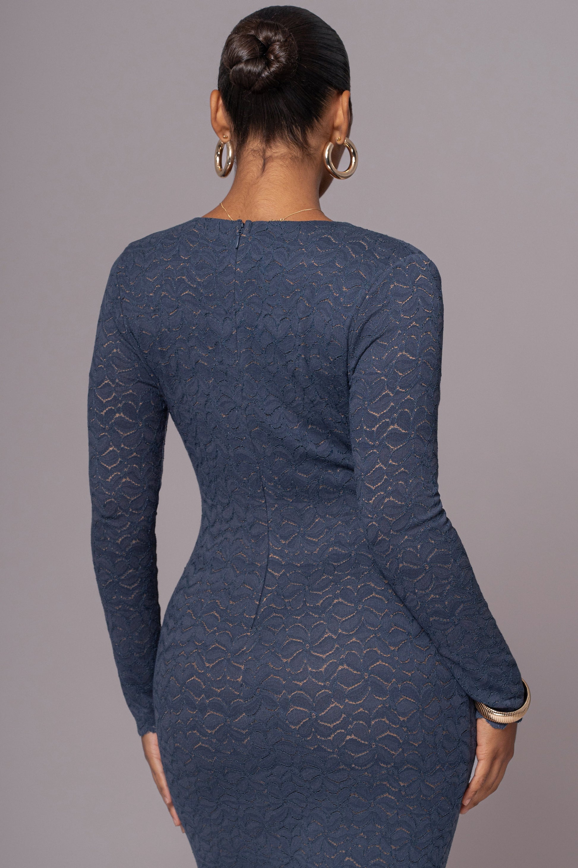 Navy Reunited Maxi Dress JLUXLABEL