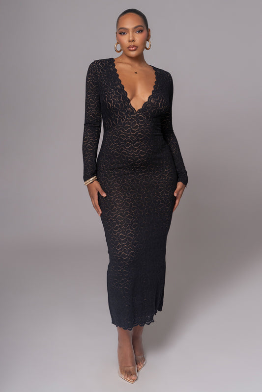 Black Reunited Maxi Dress JLUXLABEL