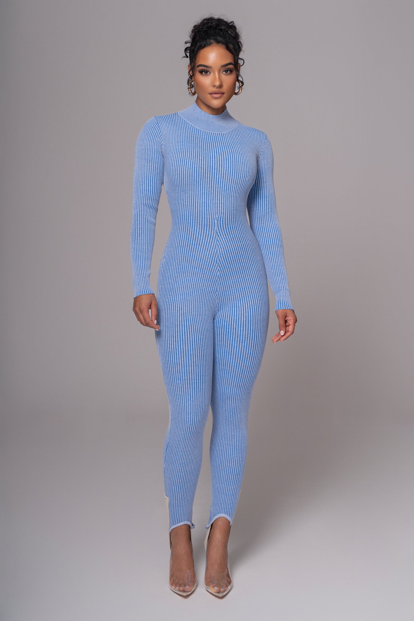 Blue In Control Stirrup Jumpsuit JLUXLABEL