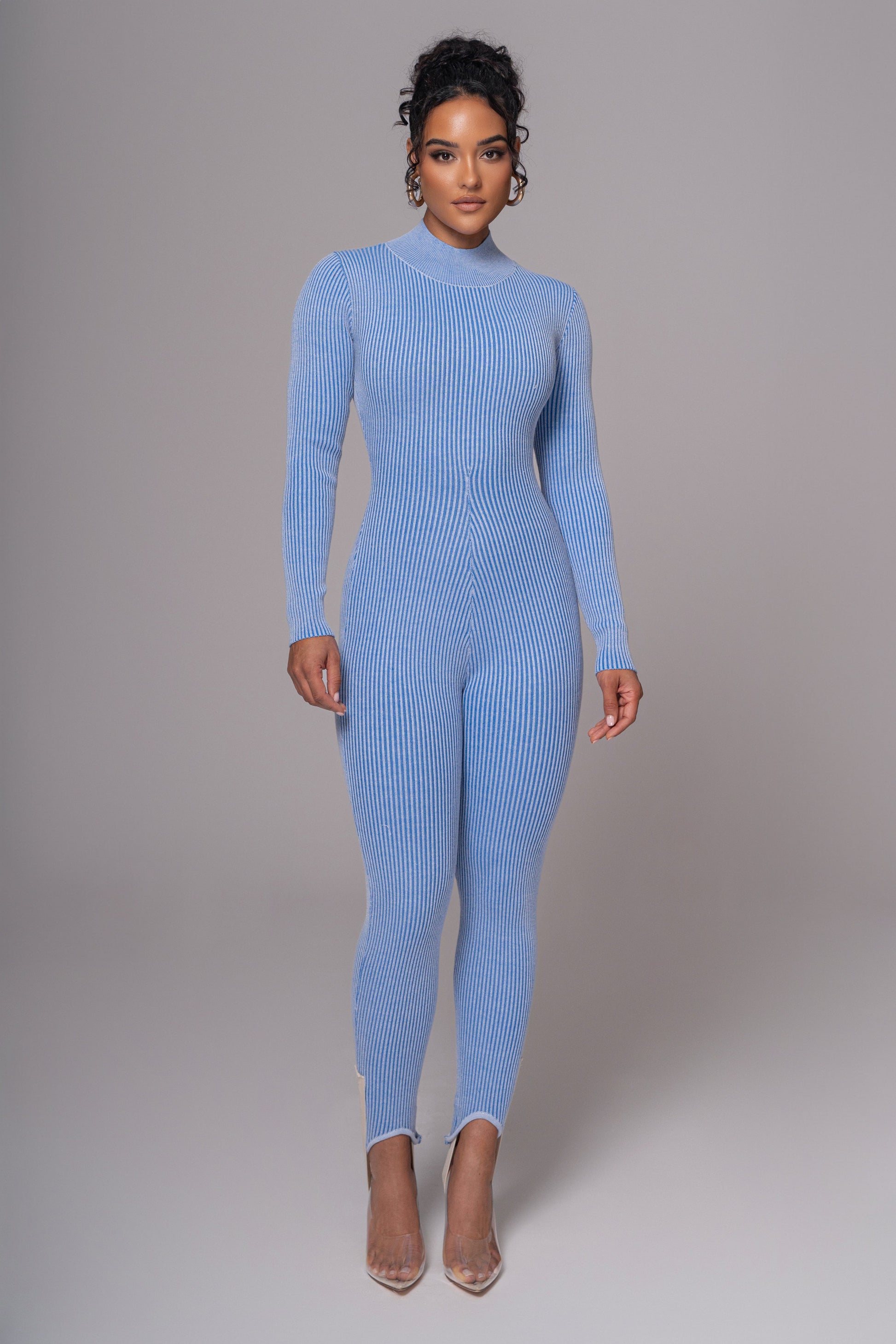 Blue In Control Stirrup Jumpsuit JLUXLABEL