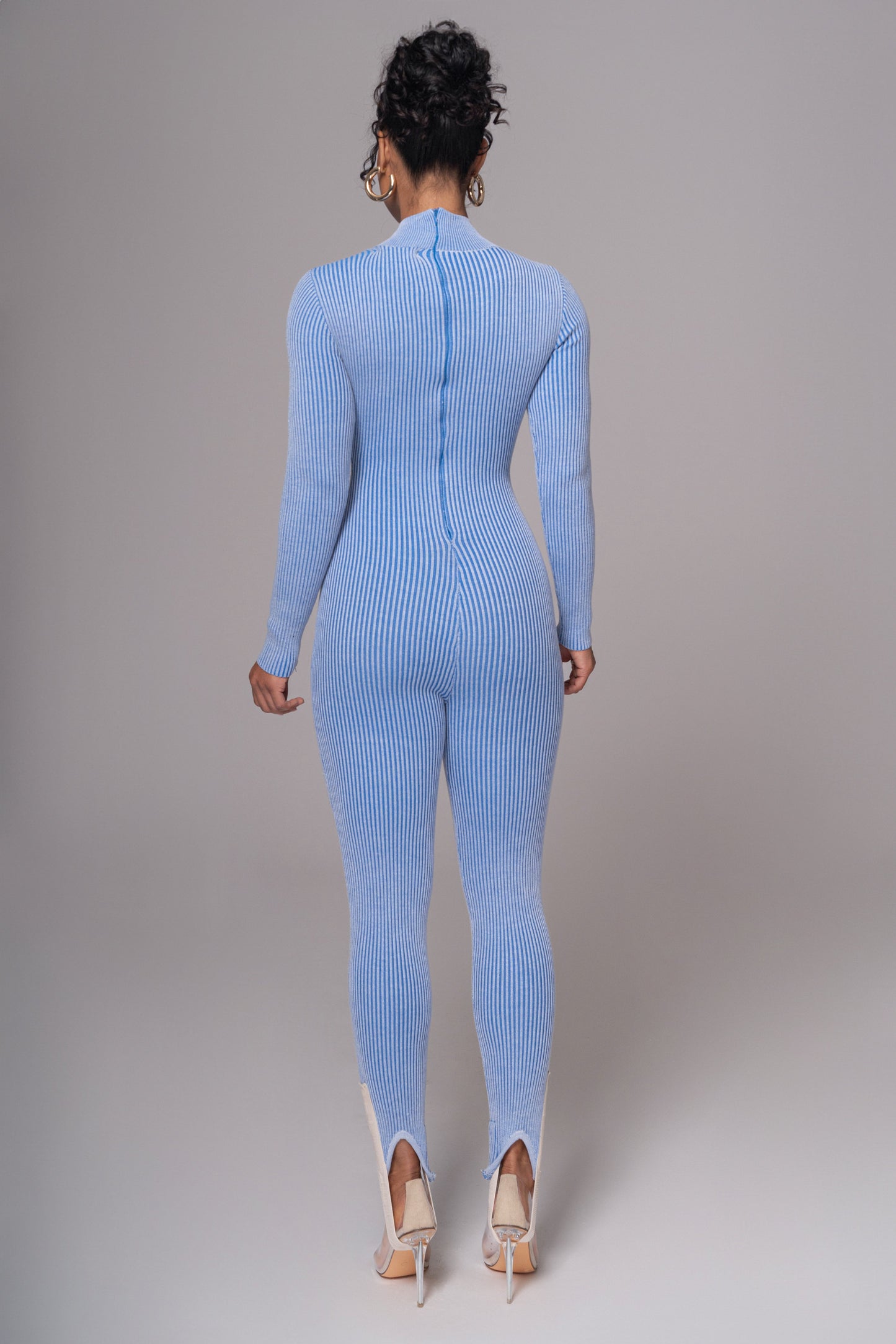 Blue In Control Stirrup Jumpsuit JLUXLABEL