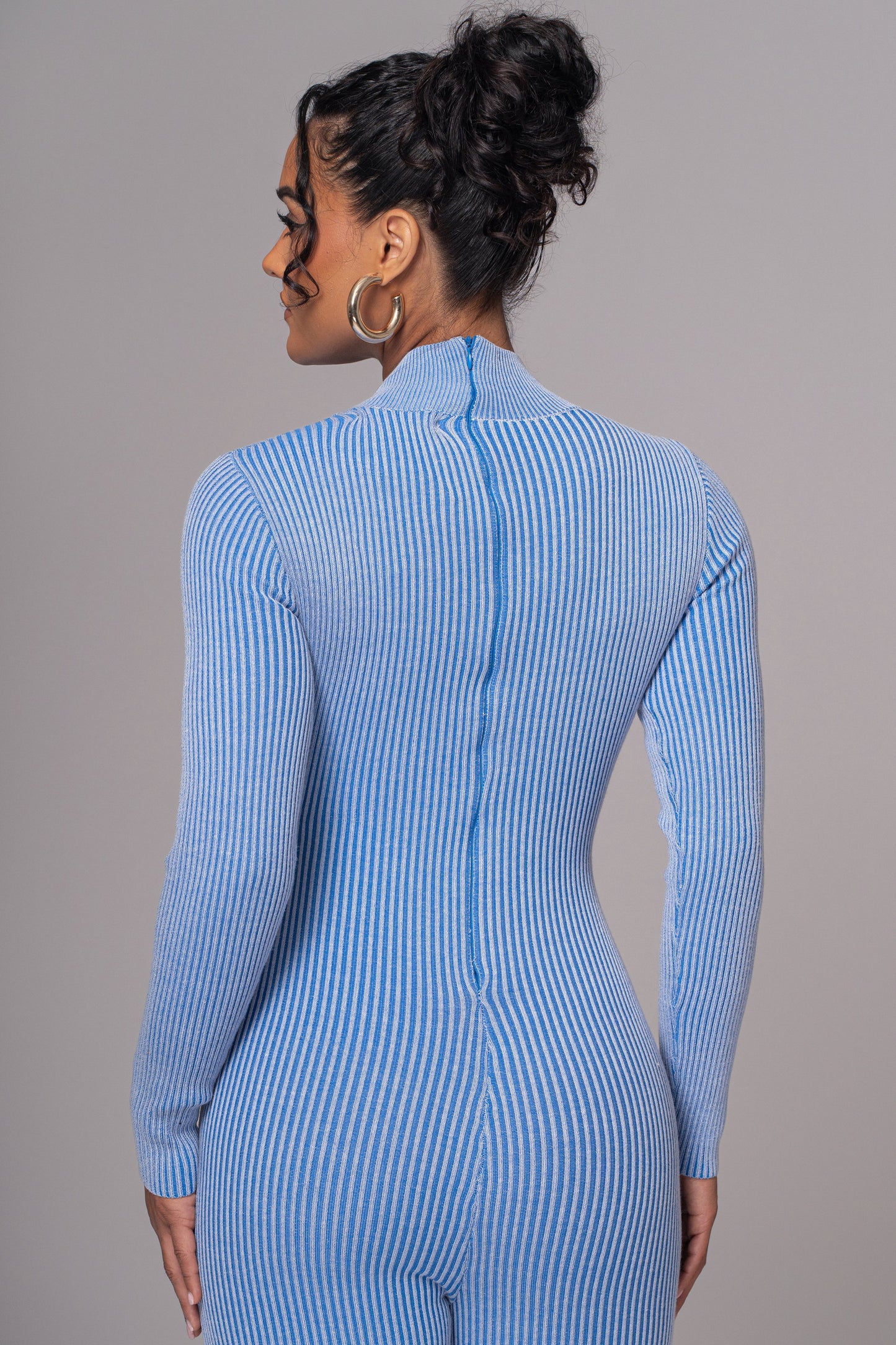 Blue In Control Stirrup Jumpsuit JLUXLABEL