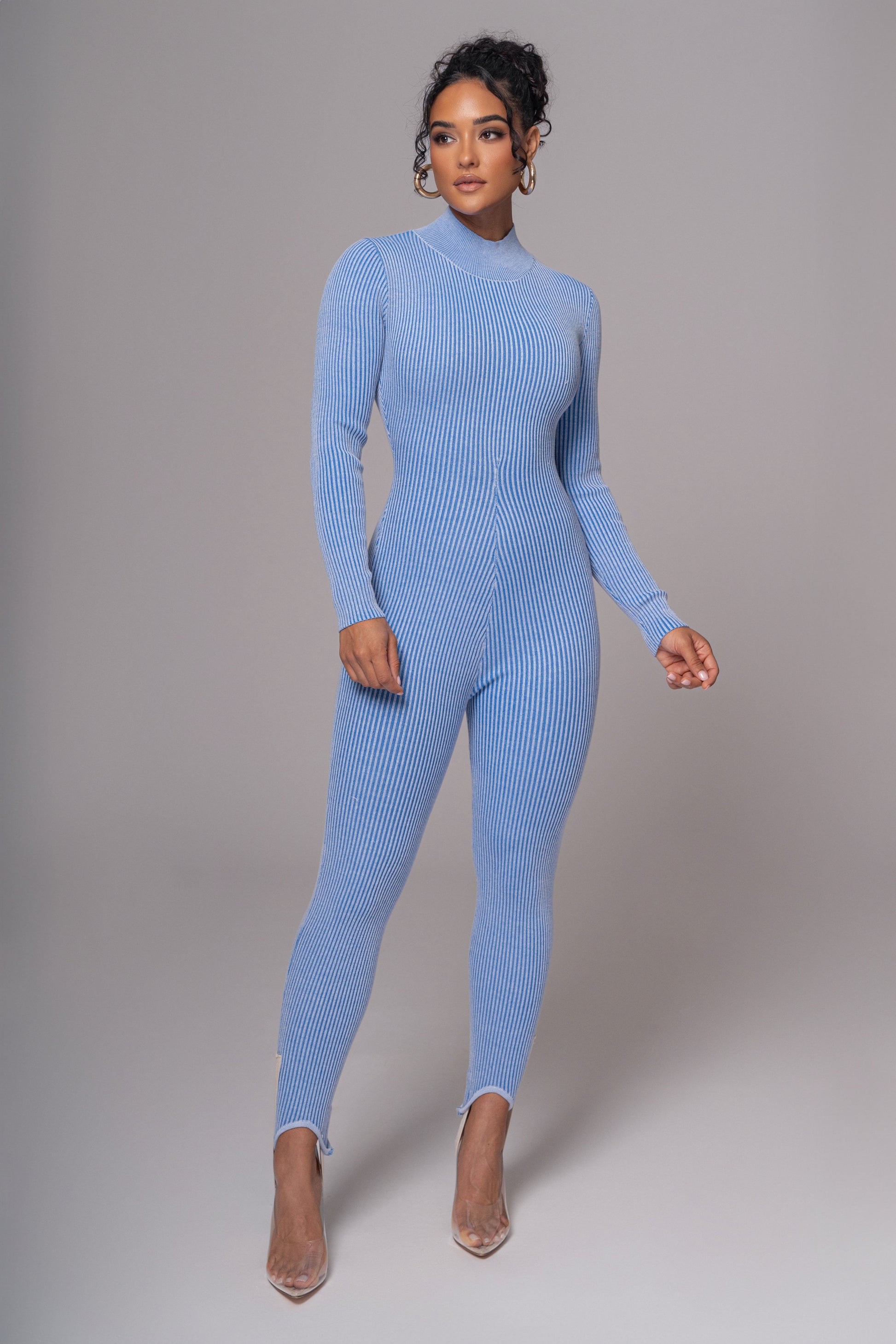 Blue In Control Stirrup Jumpsuit JLUXLABEL