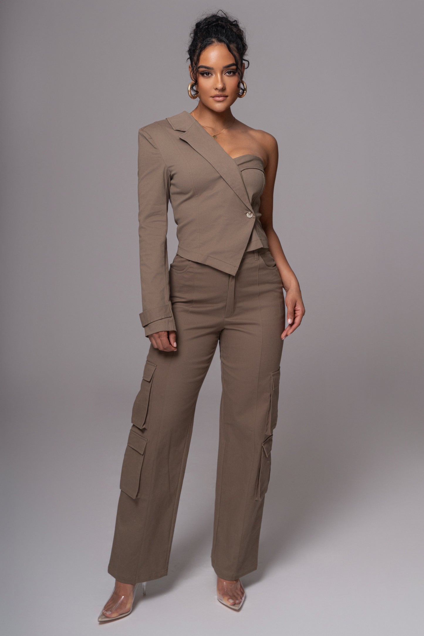 Olive Amal One Shoulder Top JLUXLABEL