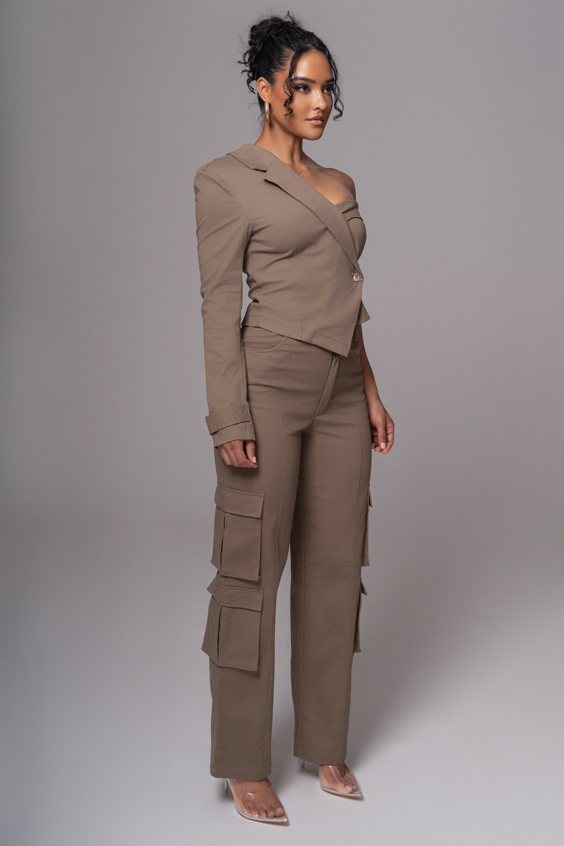 Olive Amal One Shoulder Top JLUXLABEL