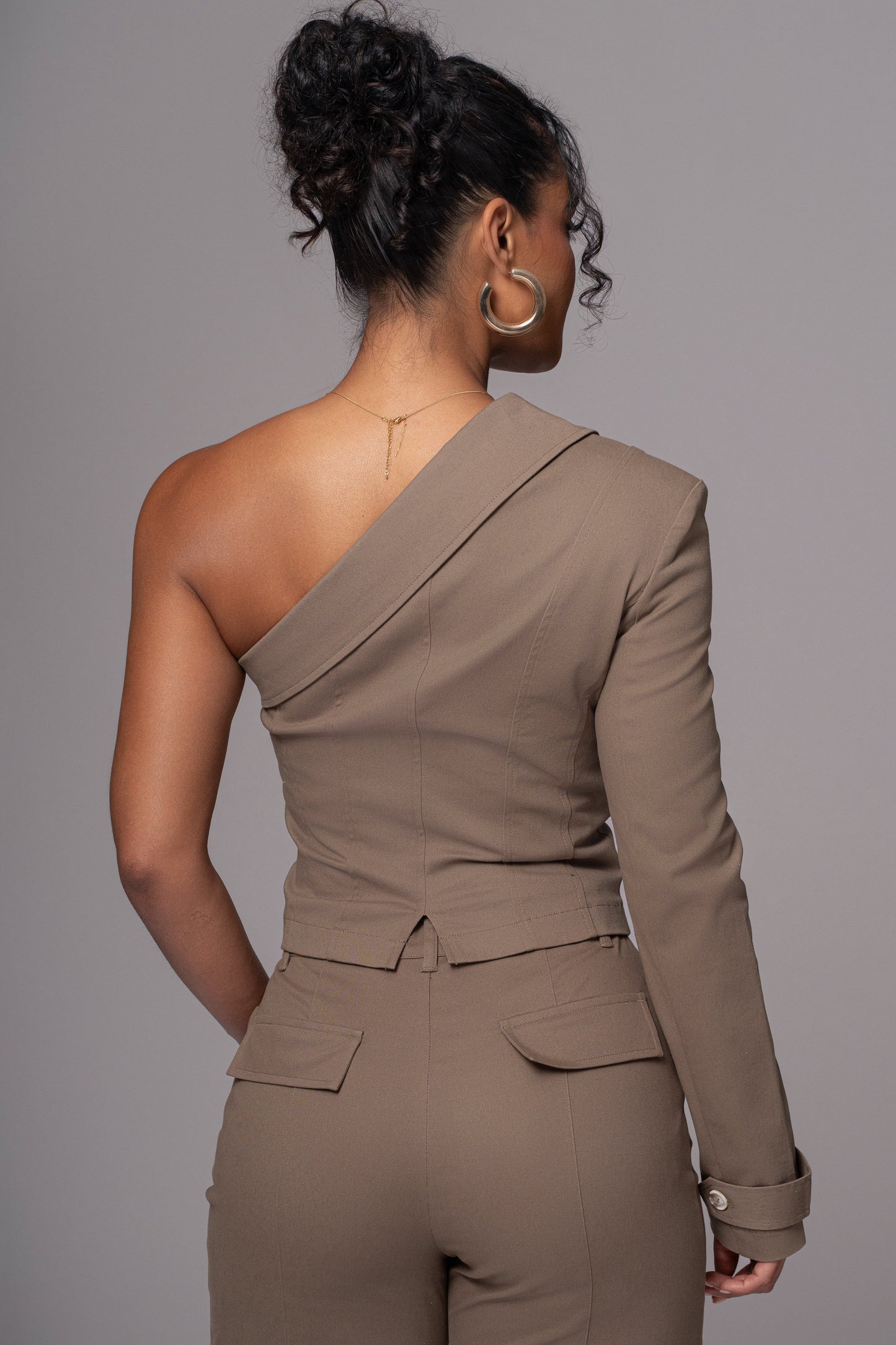 Olive Amal One Shoulder Top JLUXLABEL