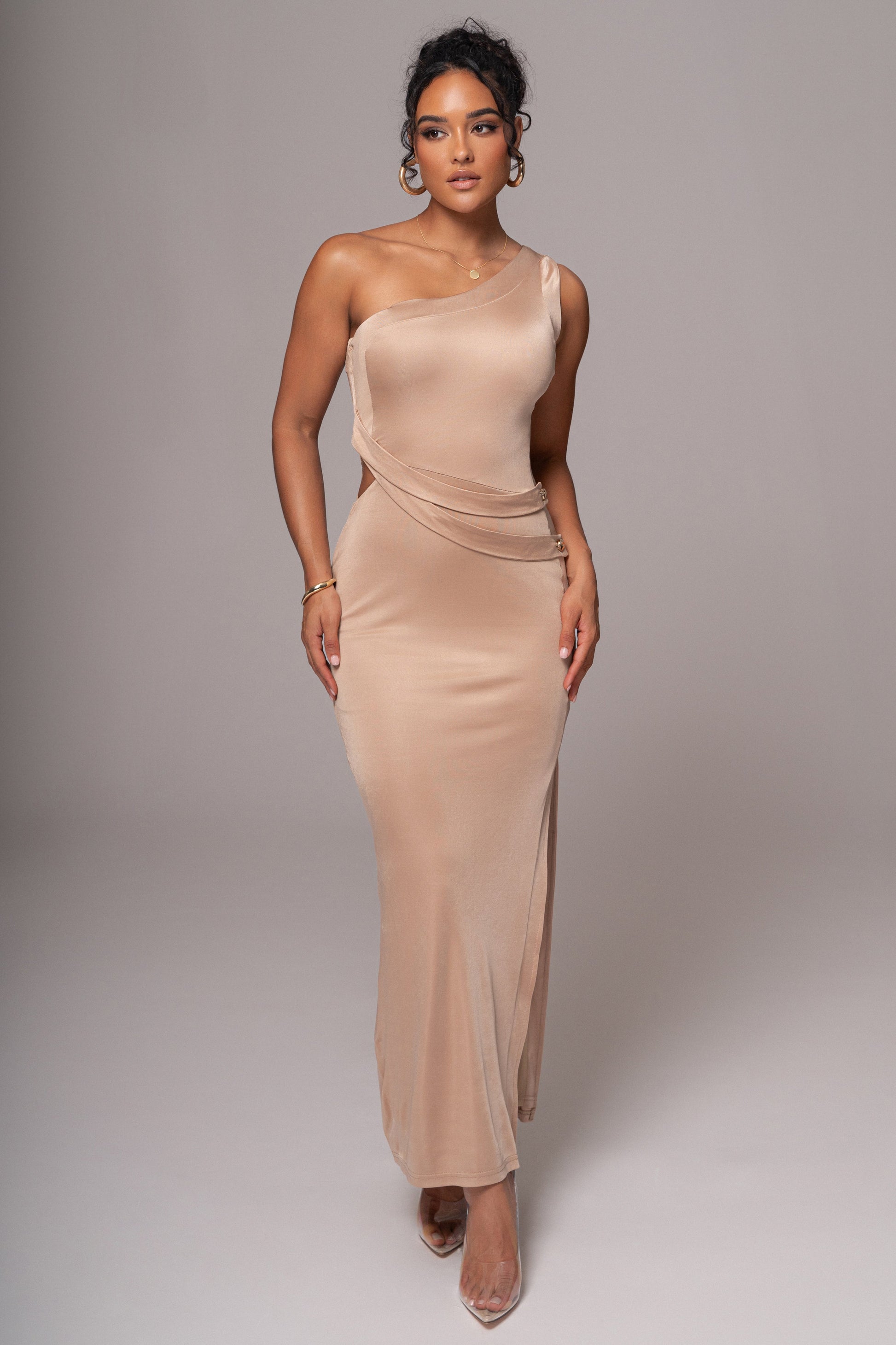 Tan Surrey Maxi Dress JLUXLABEL