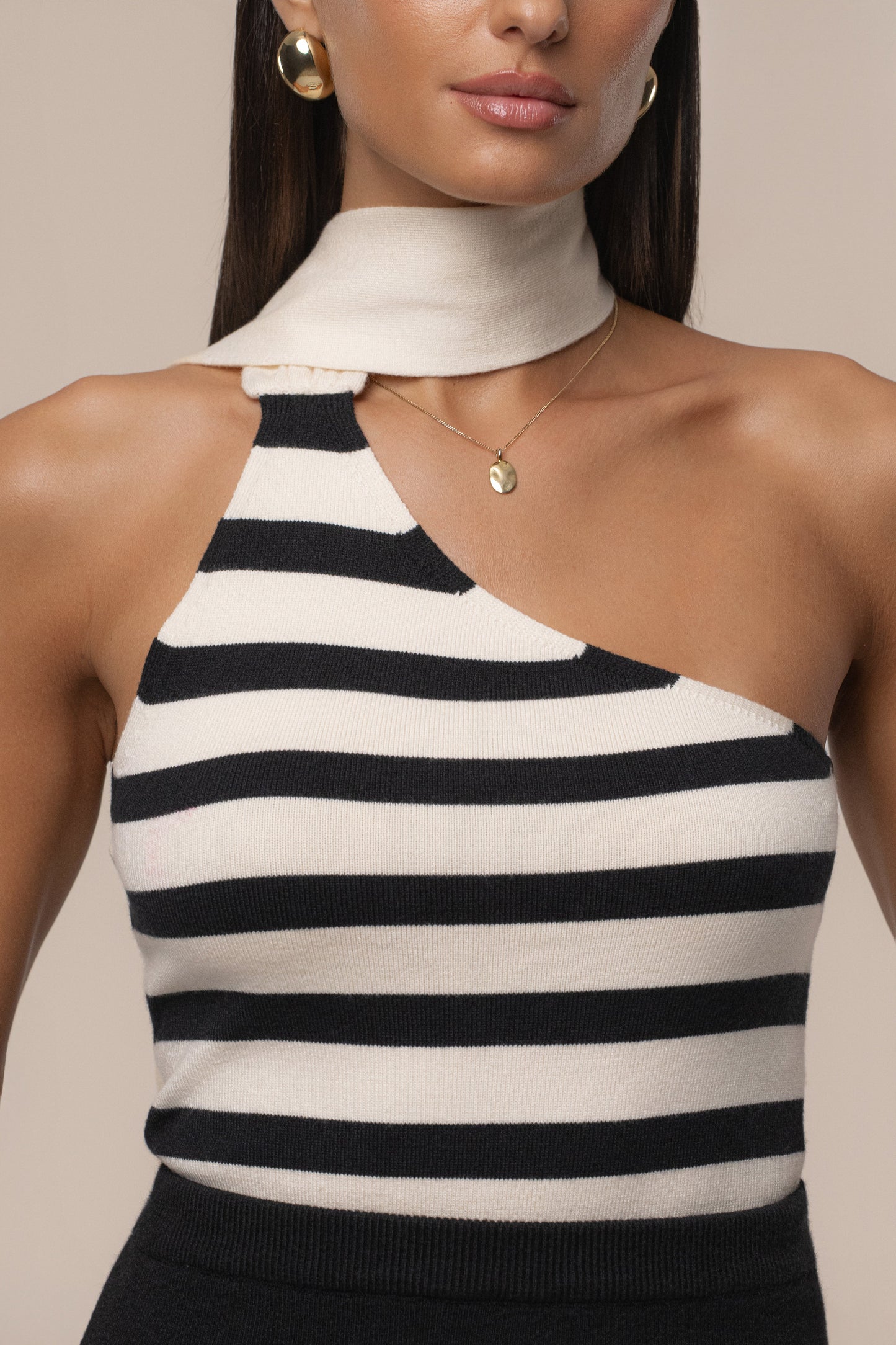 Black/White Amelie Striped Top JLUXLABEL
