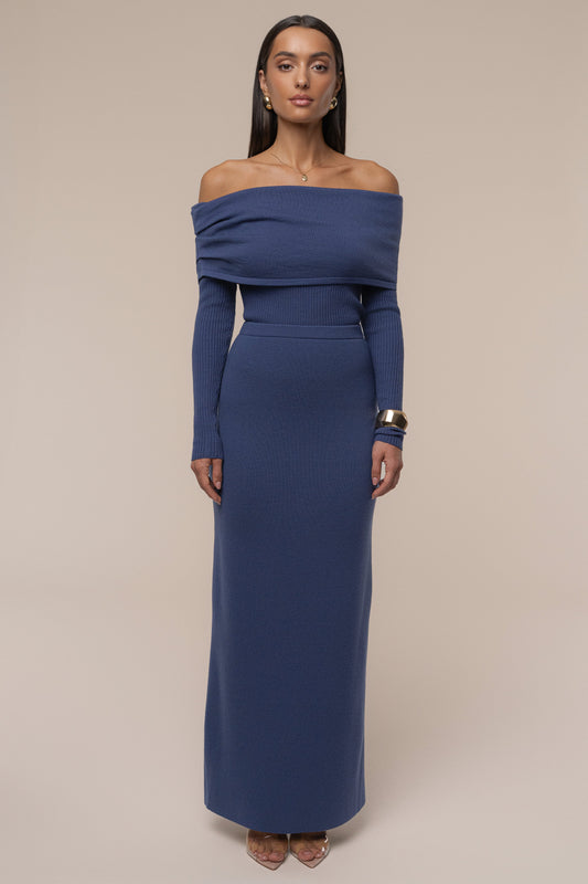 Dusk London Knit Maxi Skirt JLUXLABEL
