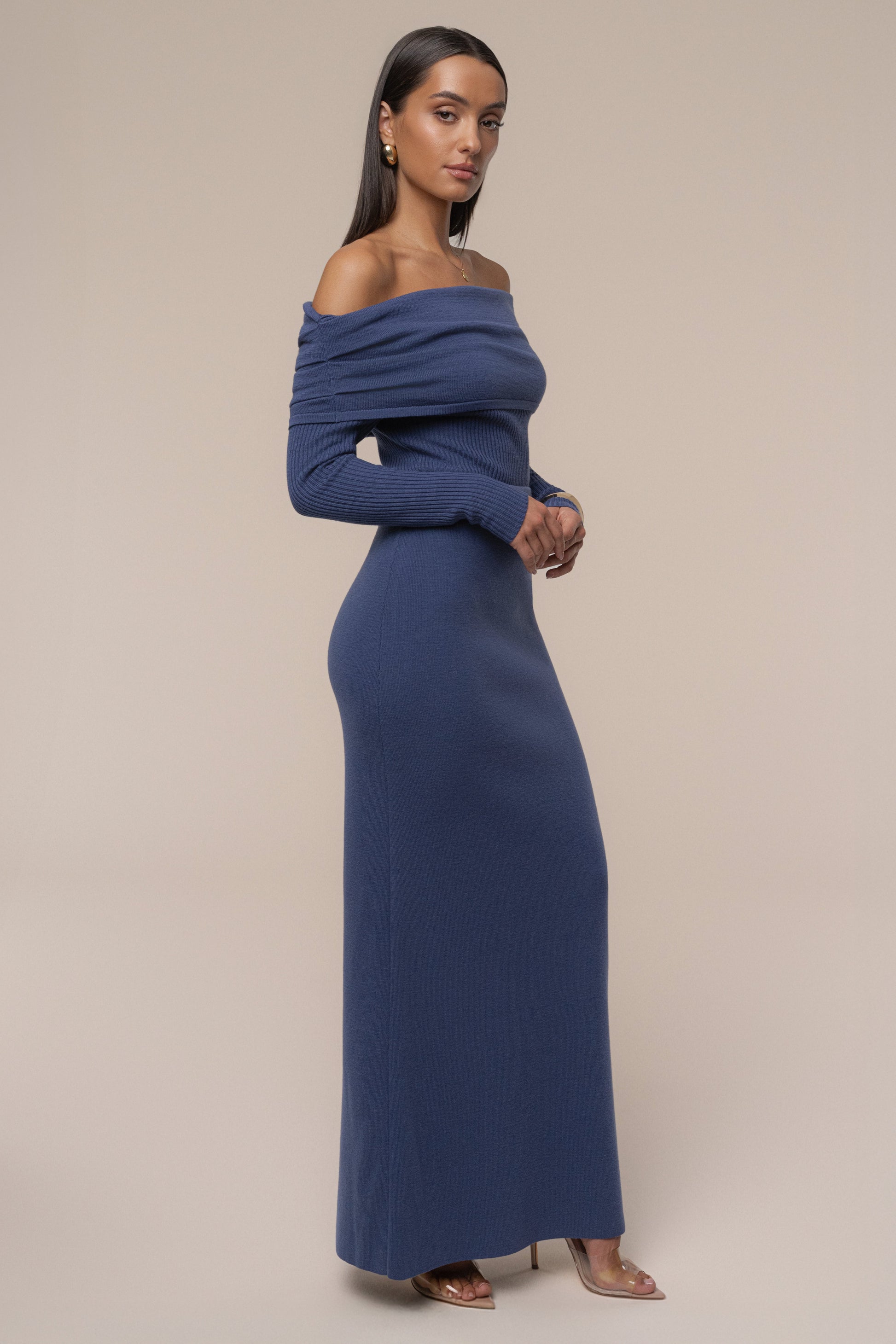 Dusk Off The Shoulder Knit Top JLUXLABEL