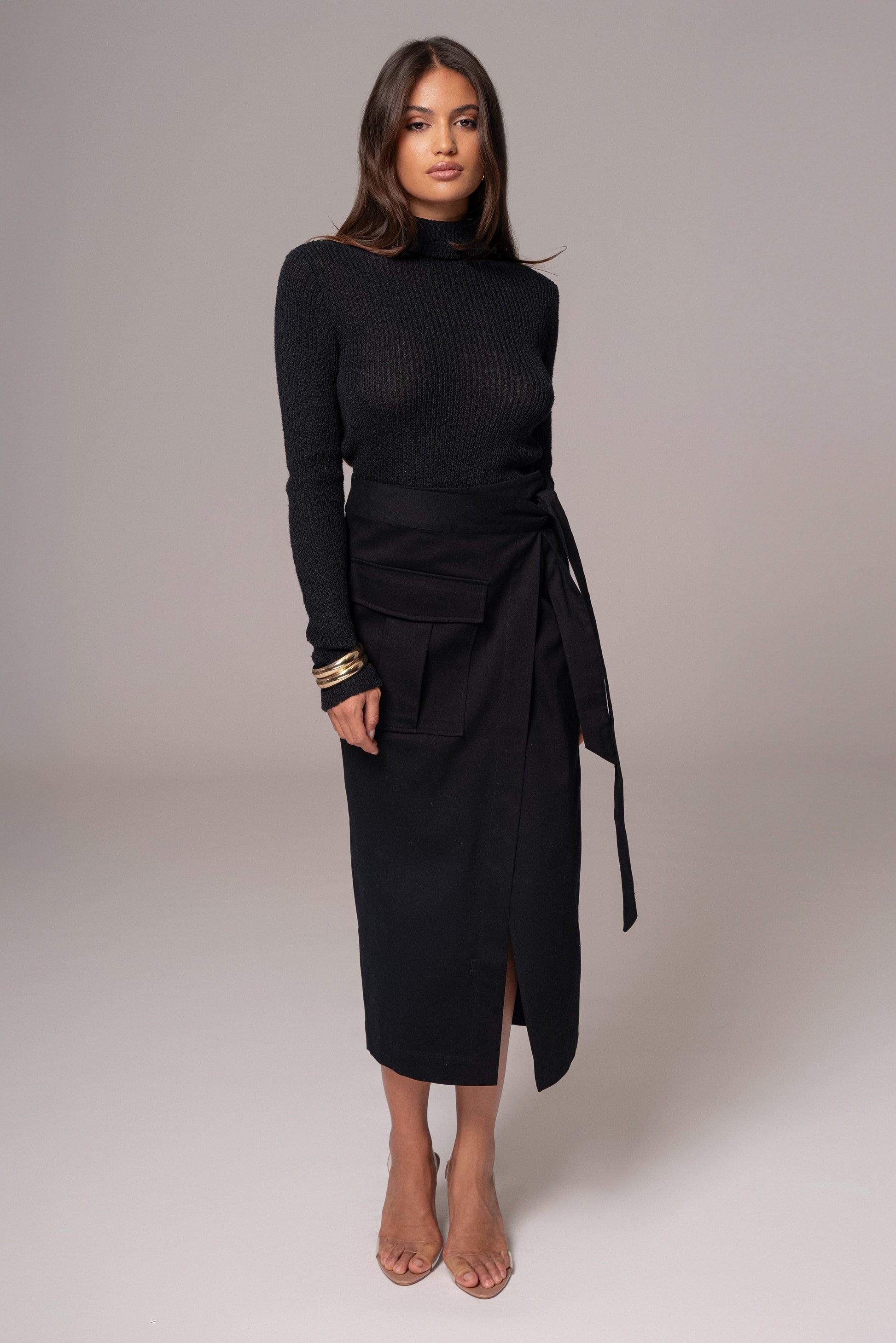 Black City Life Cargo Skirt JLUXLABEL