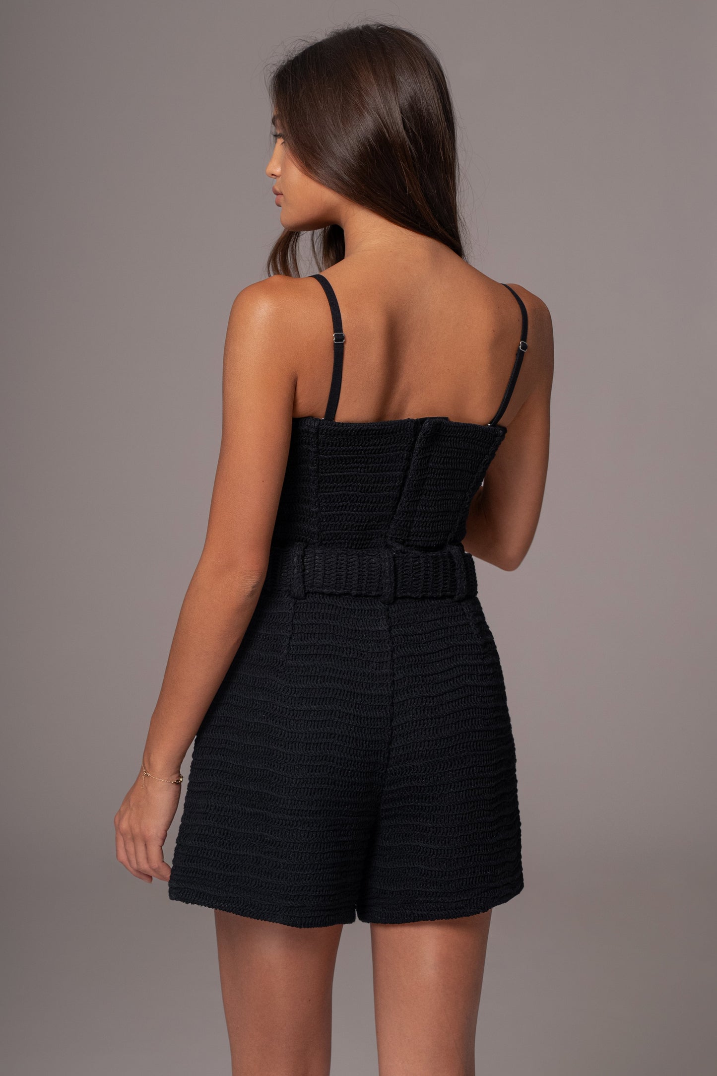Black Kelsie Belted Shorts JLUXLABEL