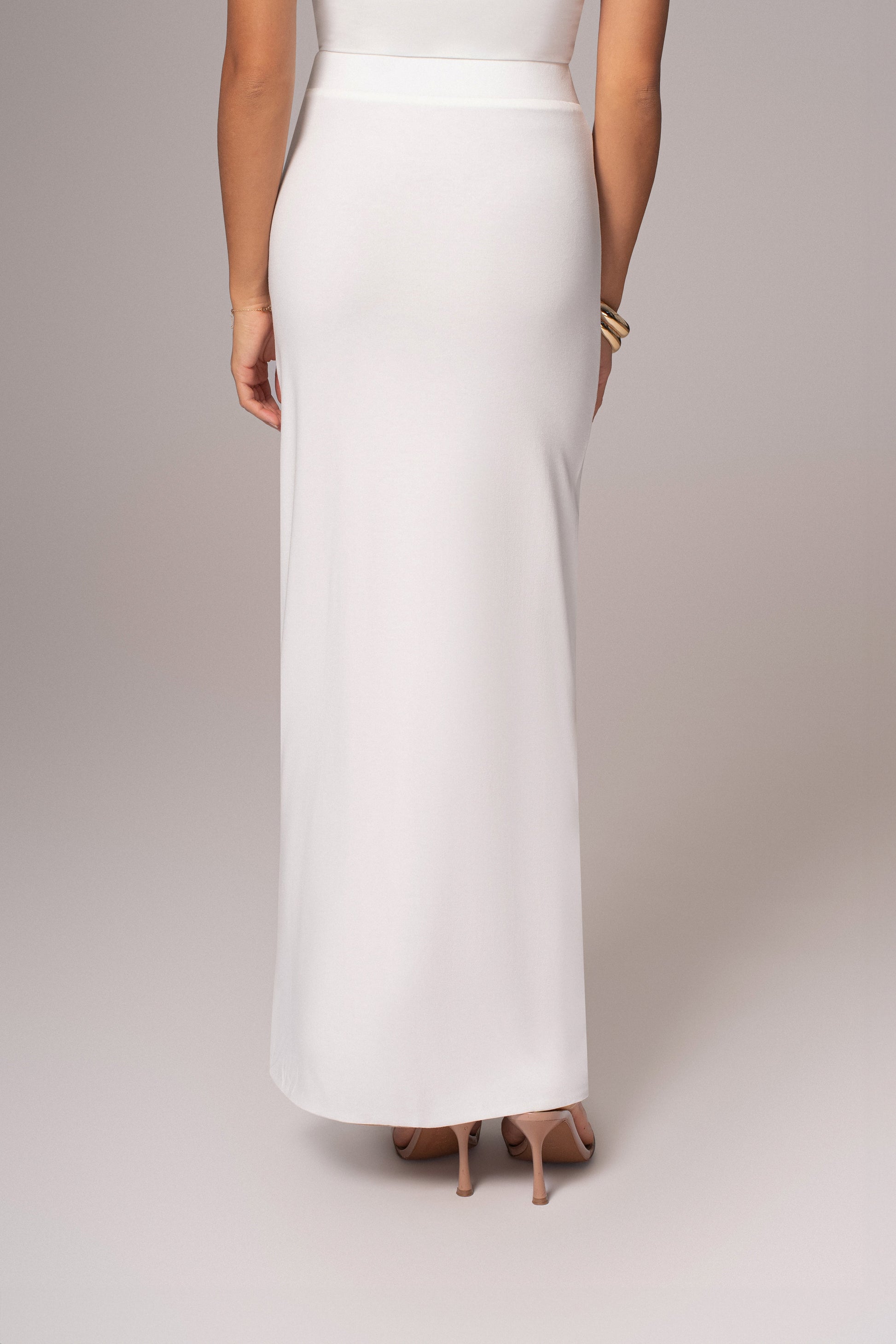 Ivory/Beige Everyday Reversible Skirt JLUXLABEL