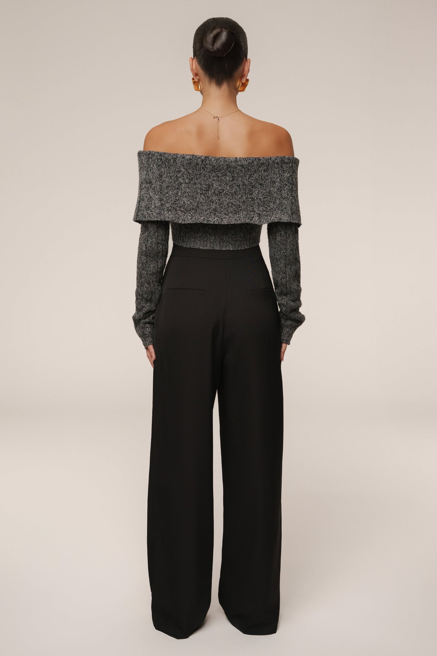 Grey Off Duty Sweater Top JLUXLABEL