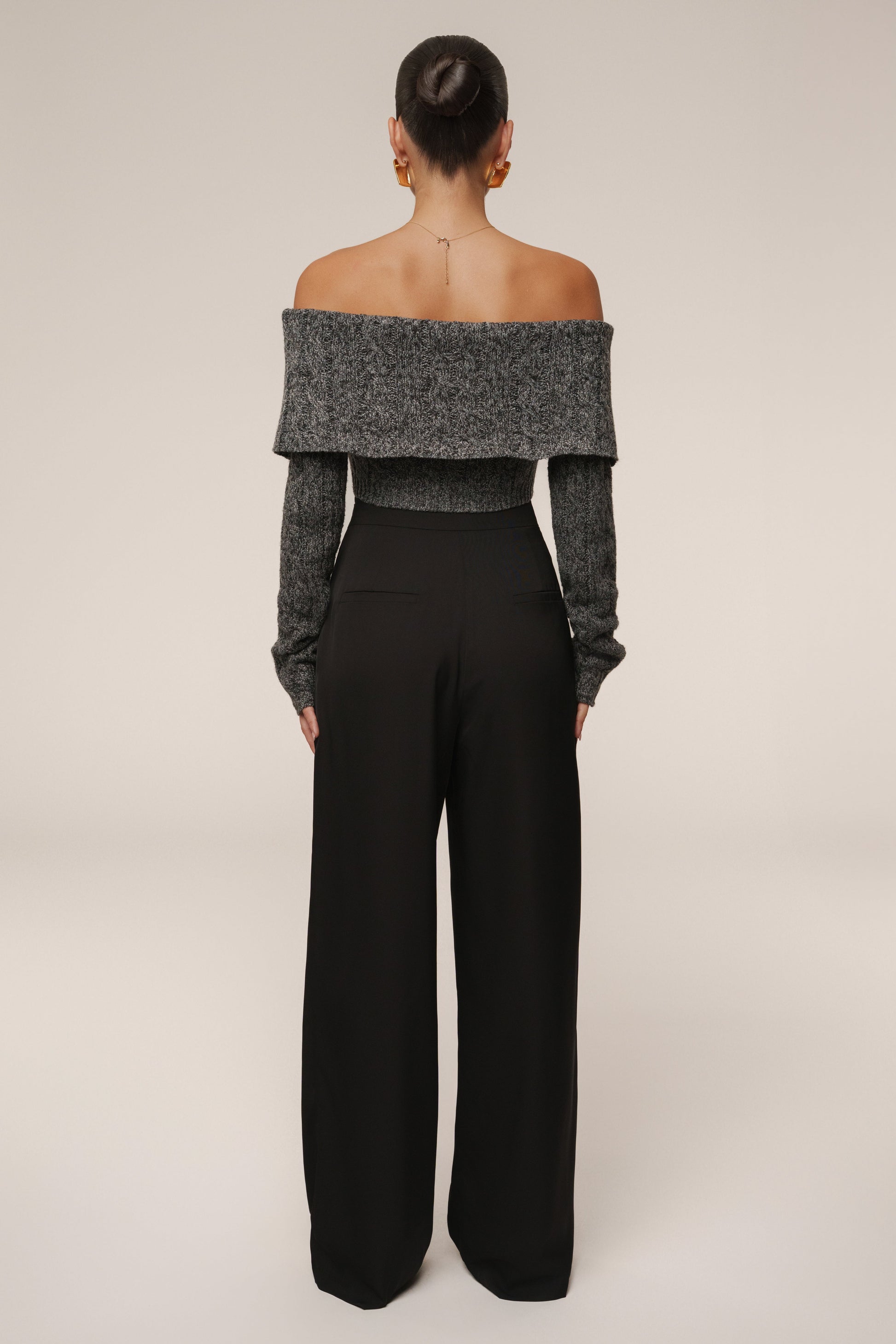 Grey Off Duty Sweater Top JLUXLABEL