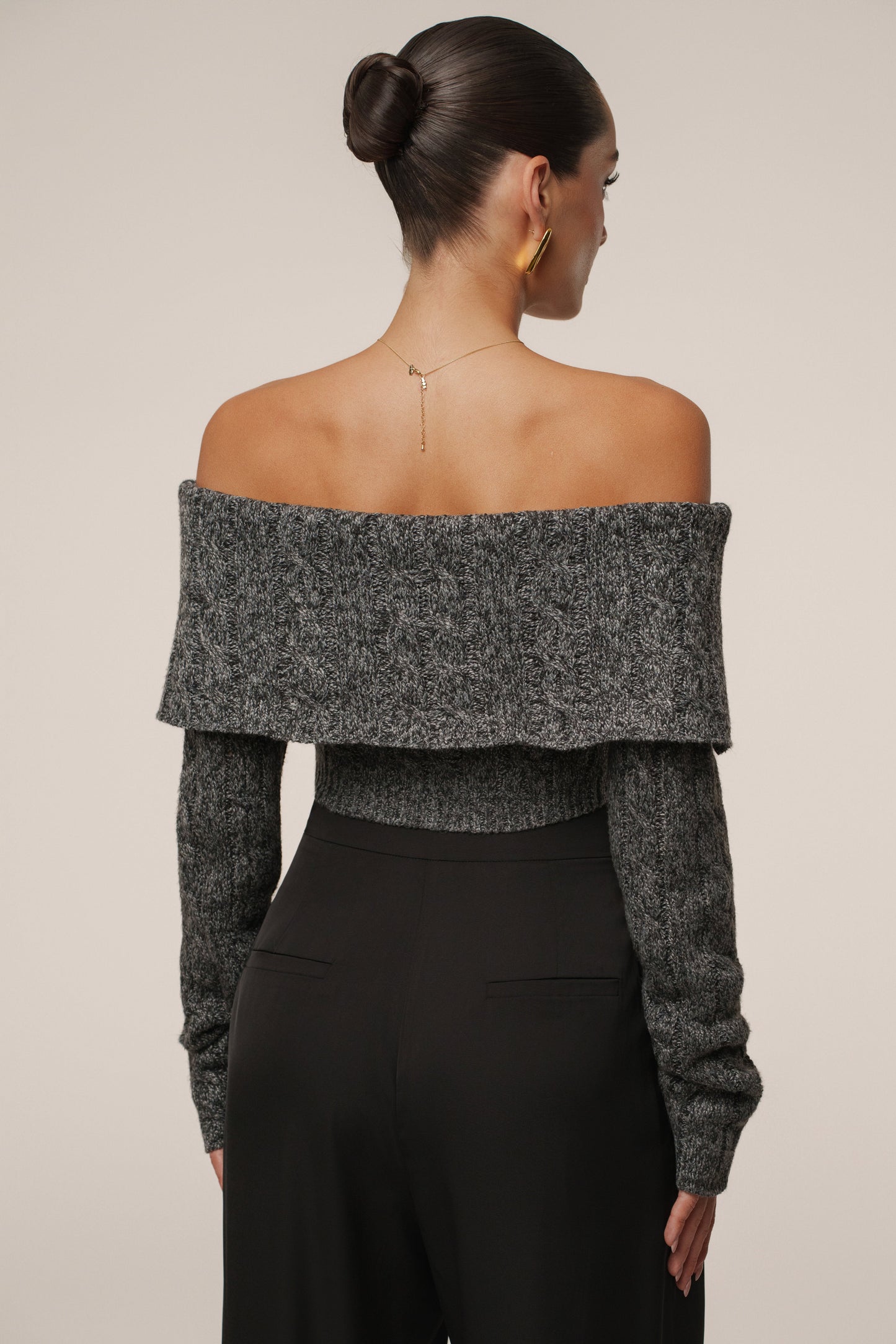 Grey Off Duty Sweater Top JLUXLABEL
