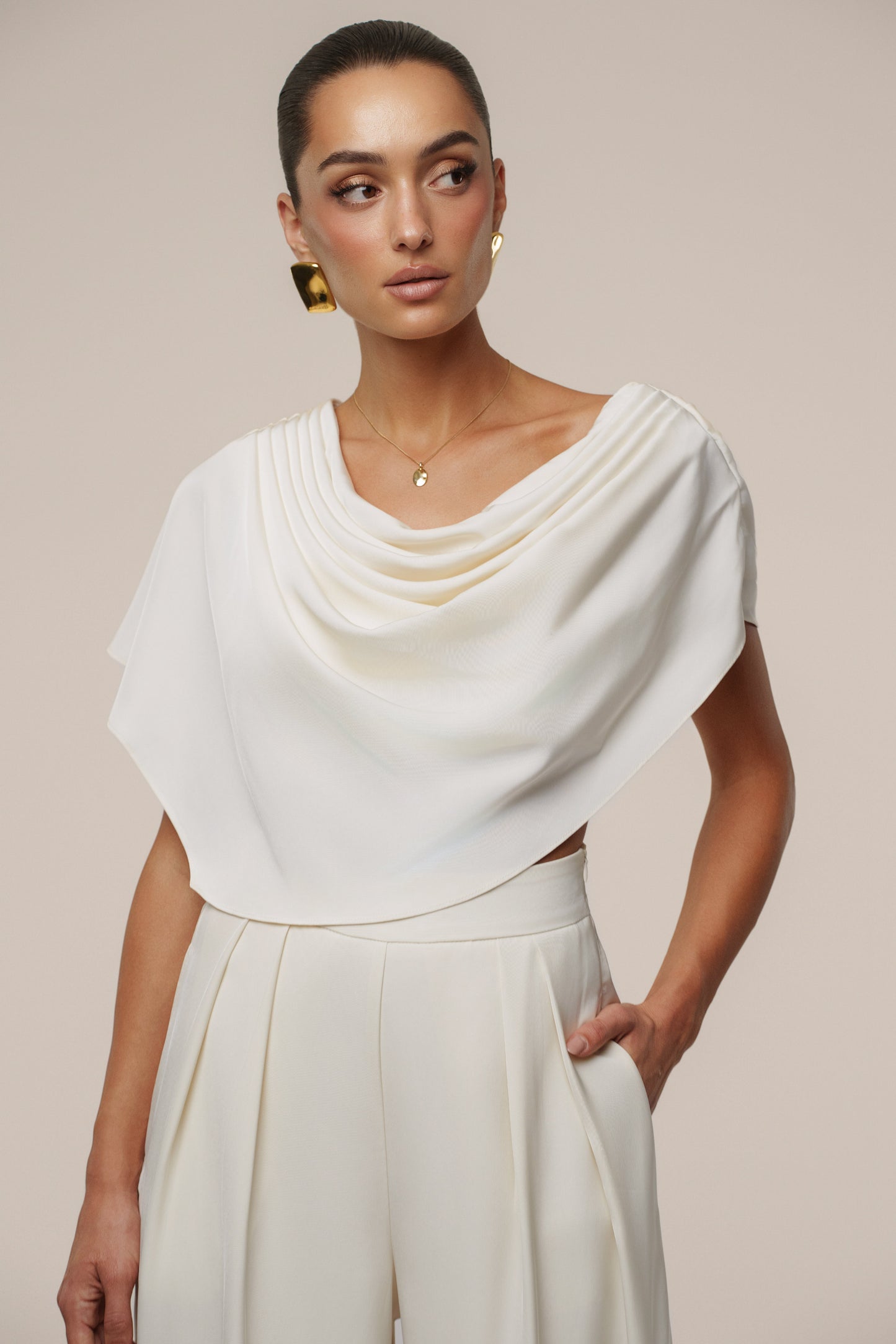 Buttercream Gleam and Glow Satin Top JLUXLABEL