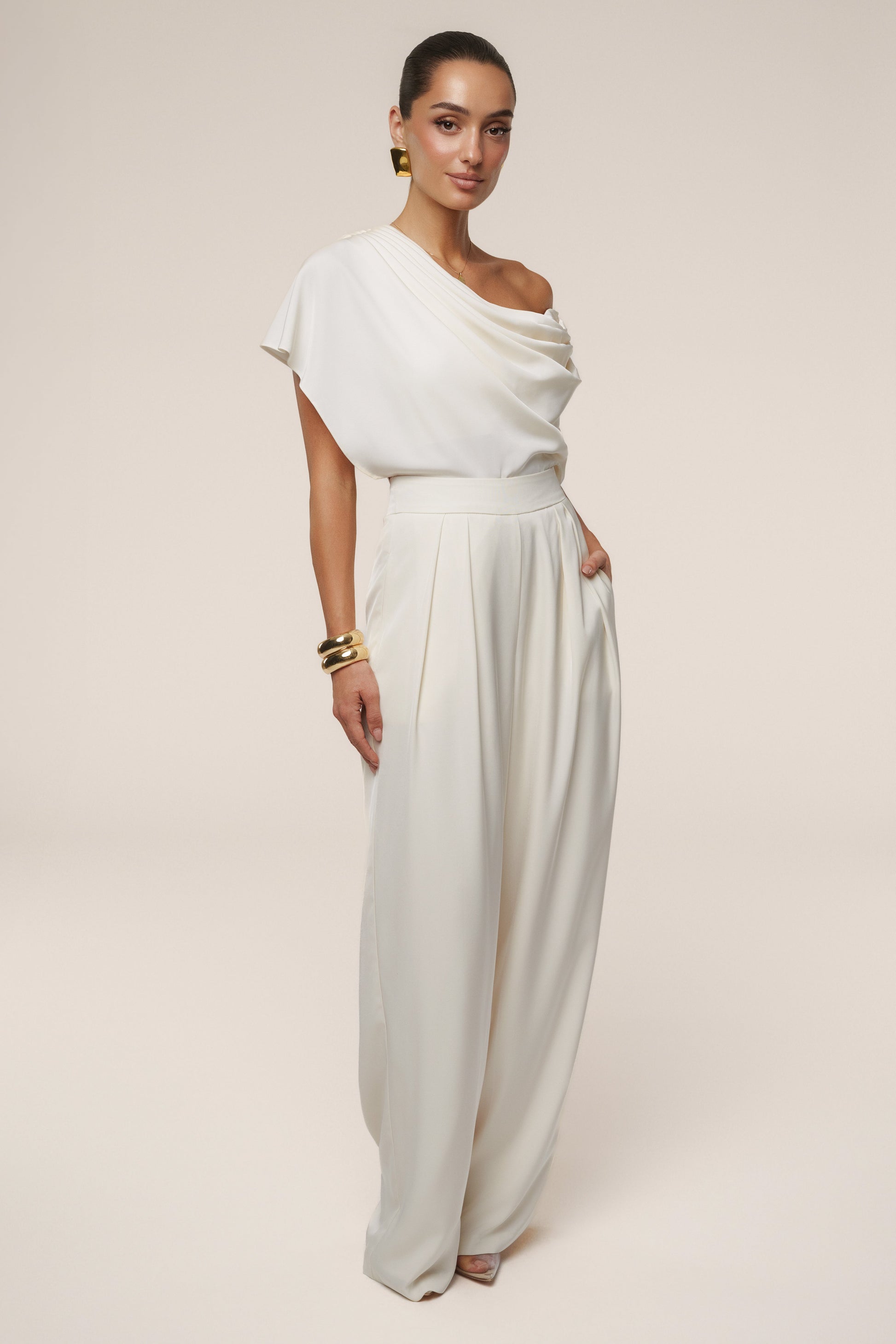 Buttercream Gleam and Glow Satin Top JLUXLABEL