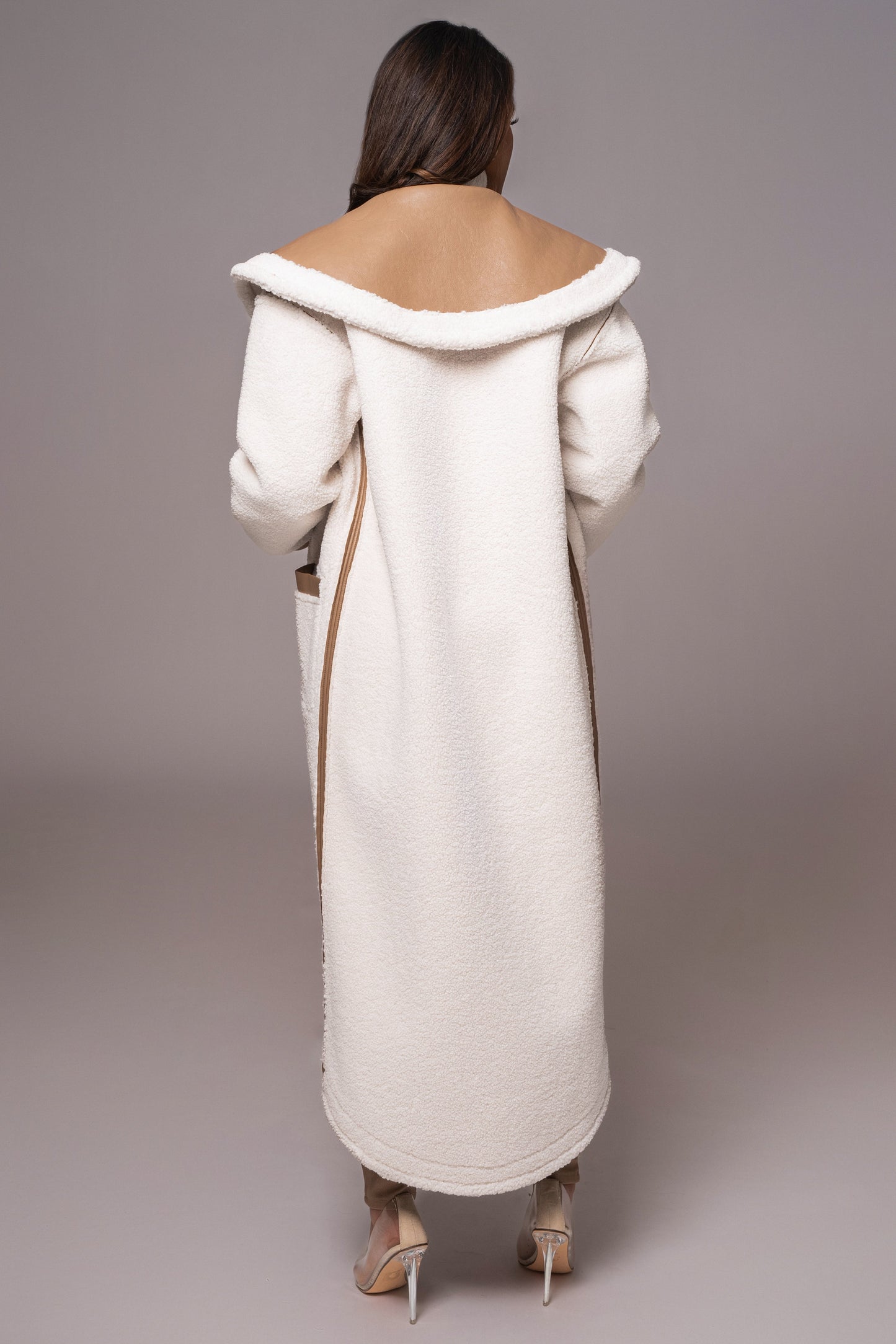 Tan Jaida Reversible Teddy Coat JLUXLABEL