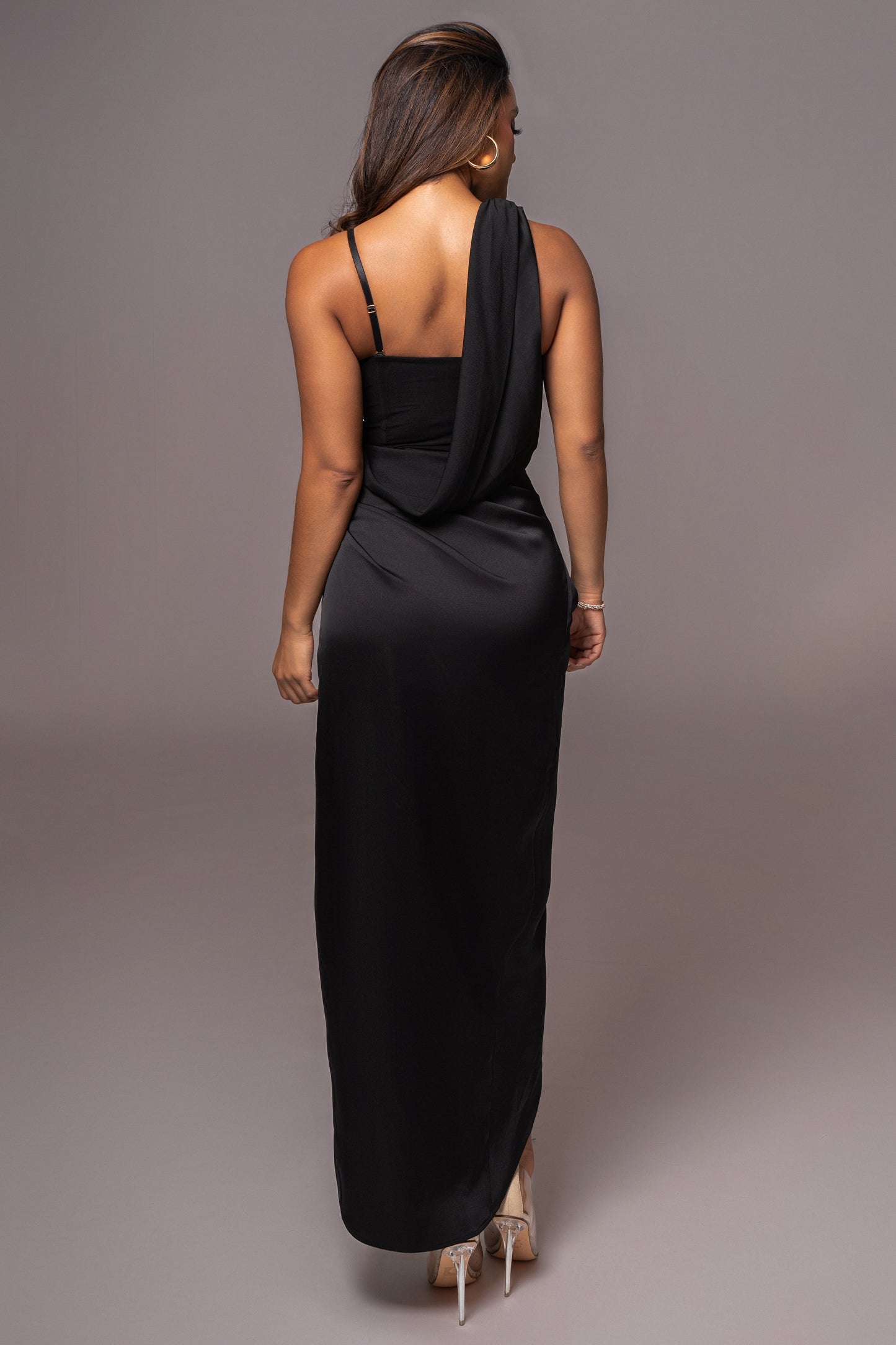 Black KRISTIANA SLIT DRESS