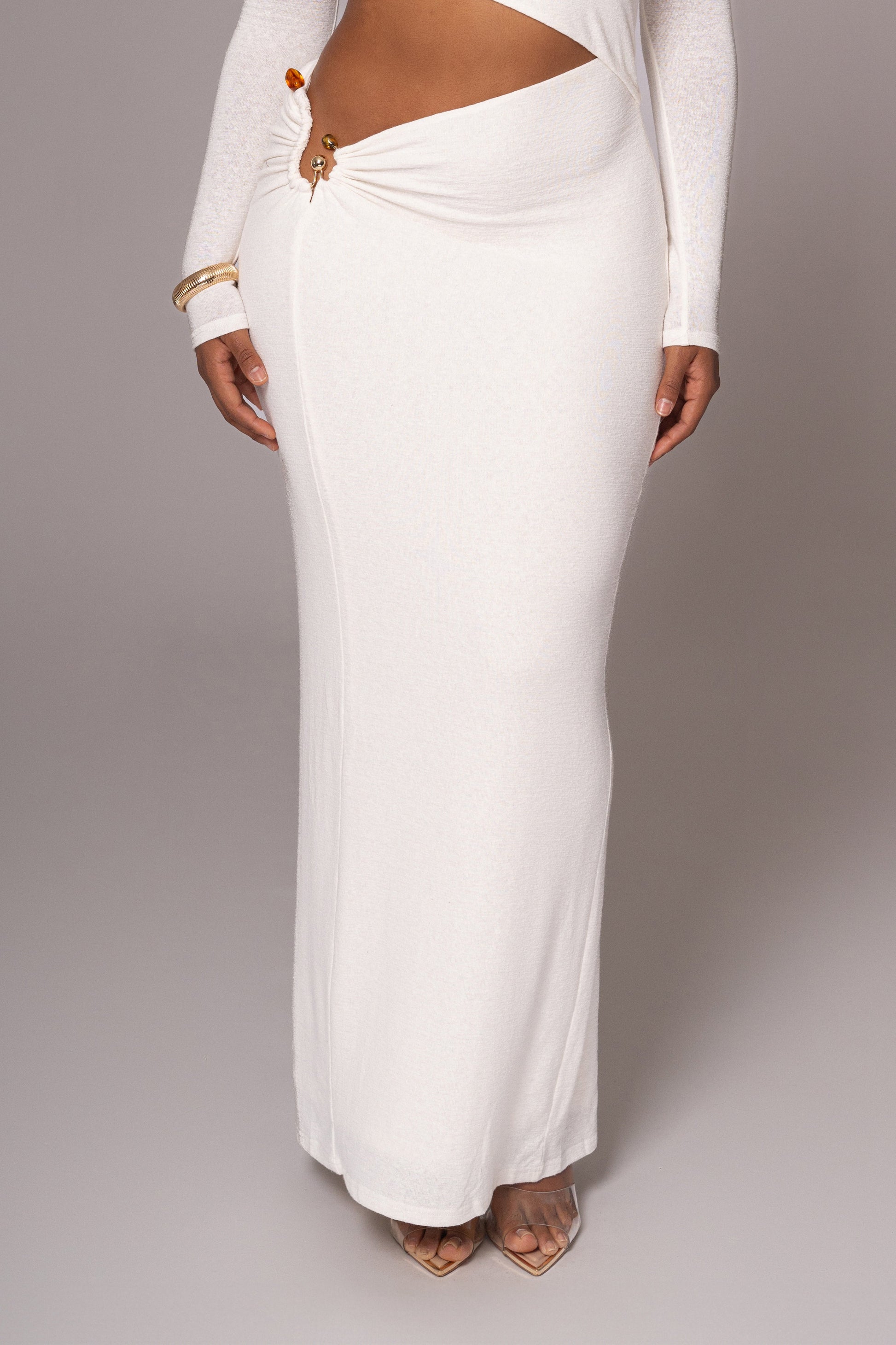 White Summer Romance Cutout Dress JLUXLABEL