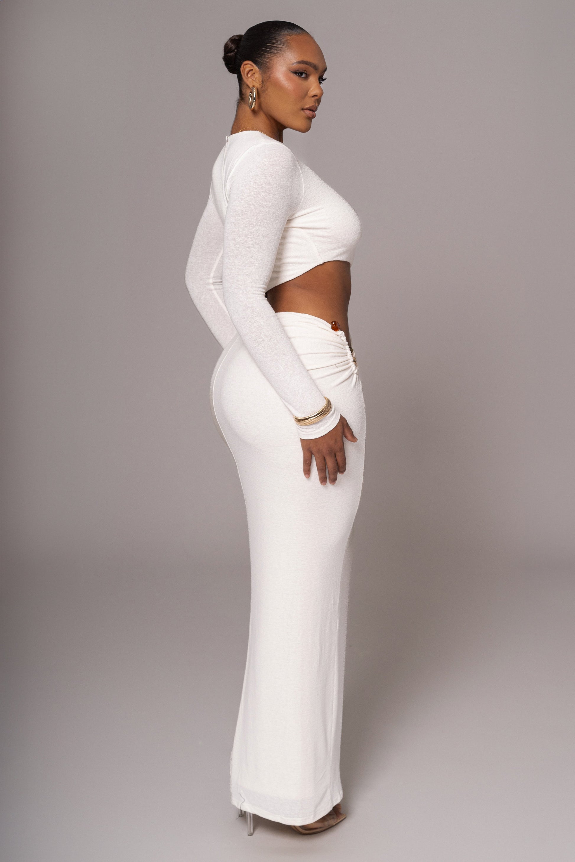White Summer Romance Cutout Dress JLUXLABEL