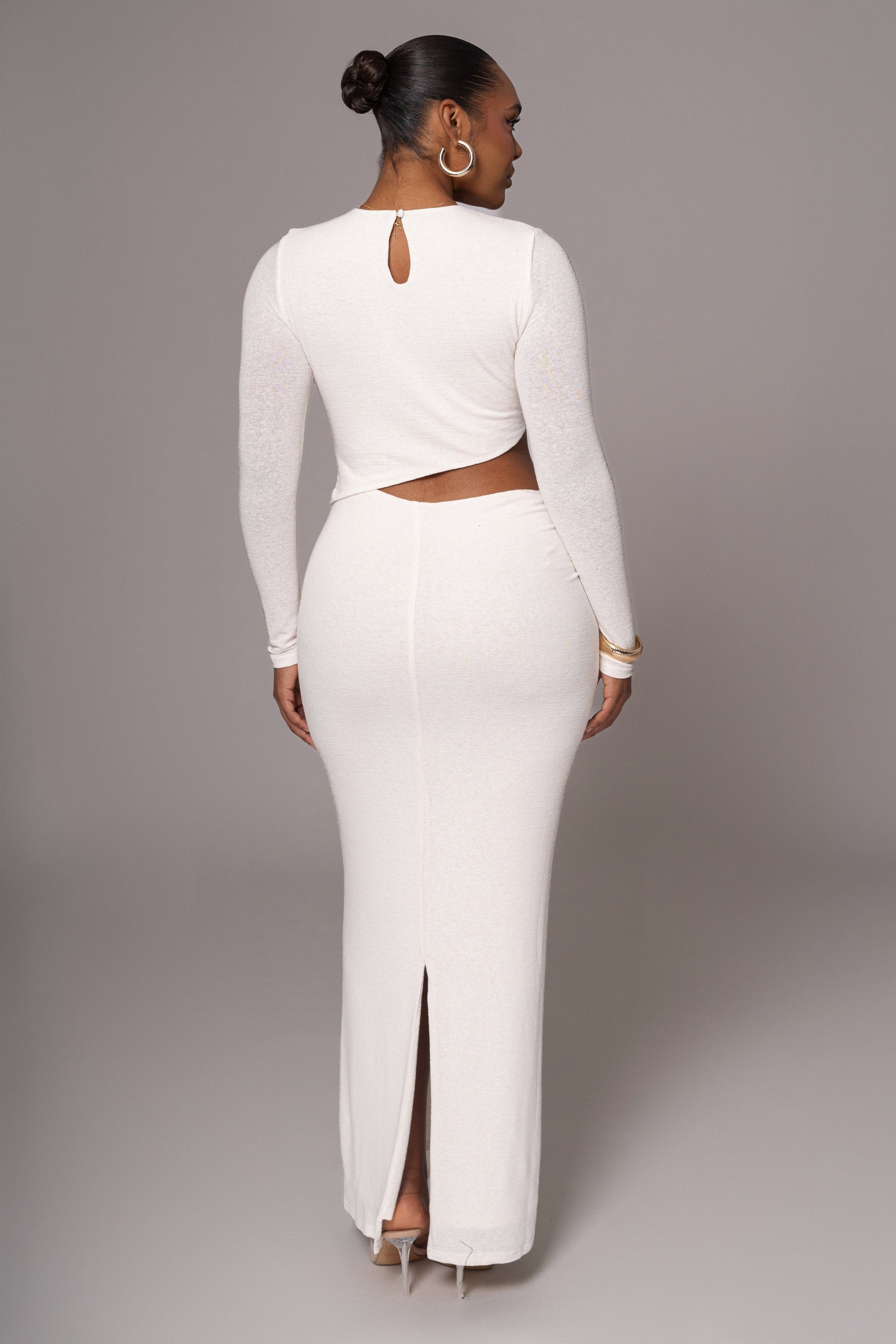 White Summer Romance Cutout Dress JLUXLABEL