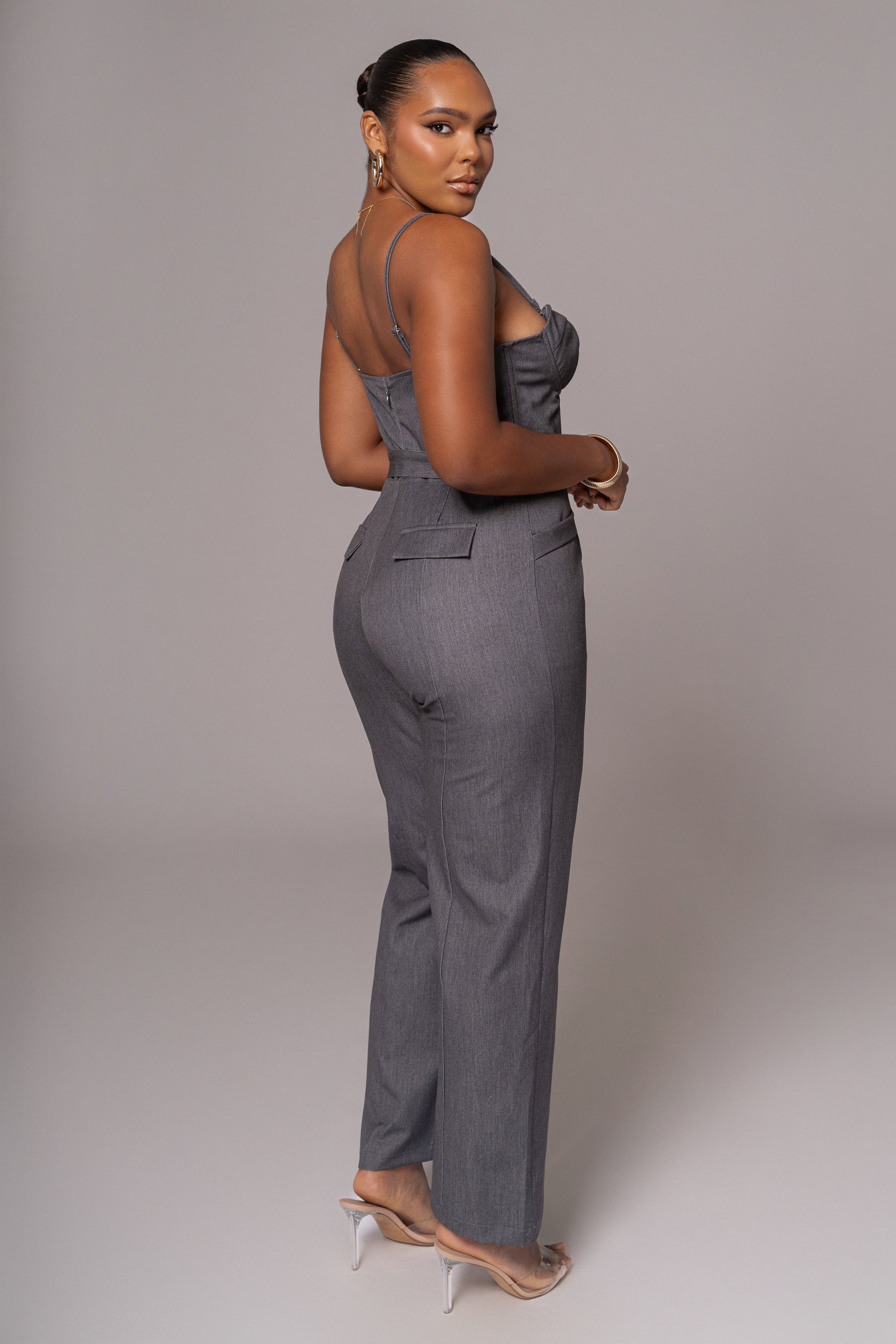 Grey Sweetheart Aroma Jumpsuit JLUXLABEL