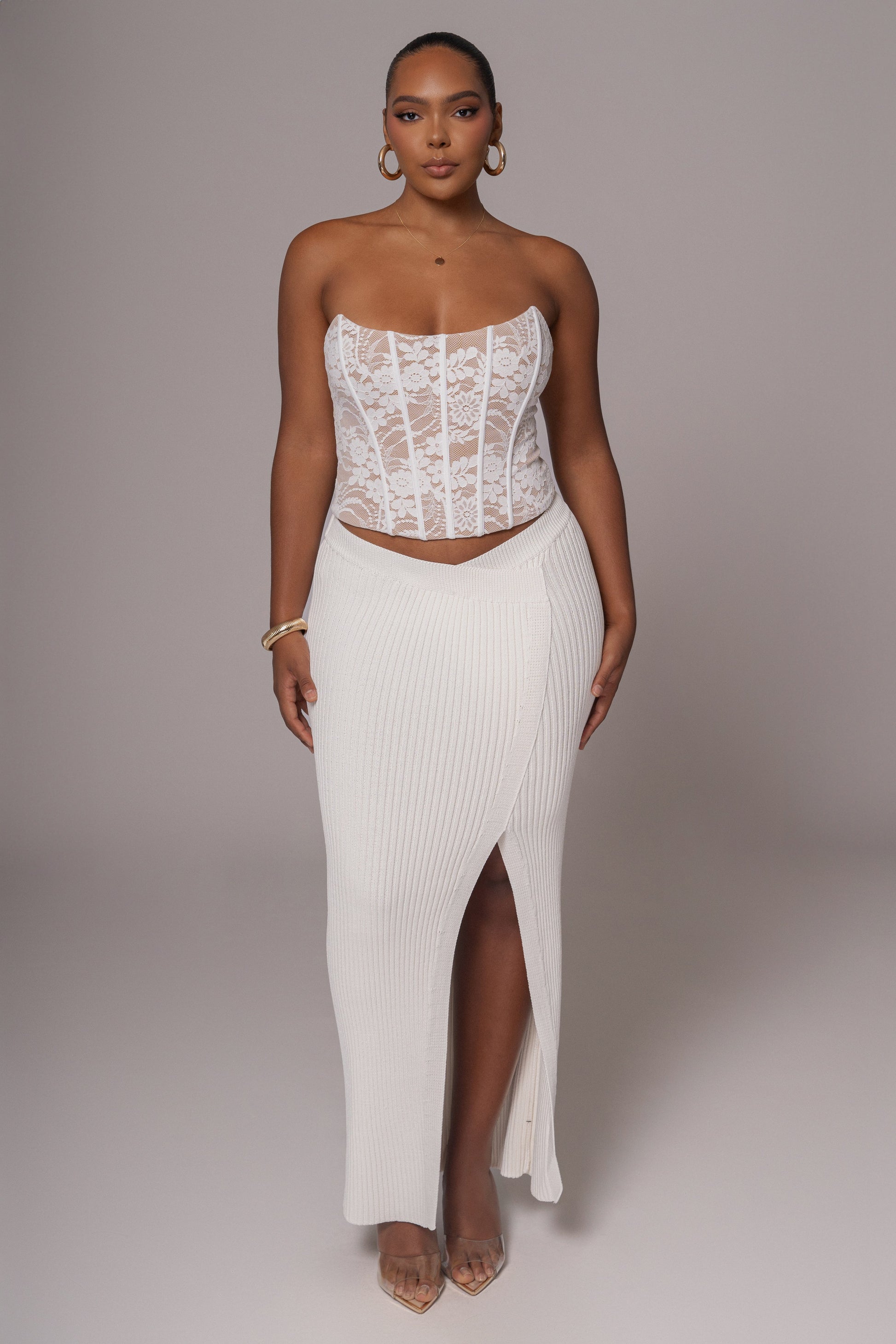 White Rosemere Lace Top JLUXLABEL