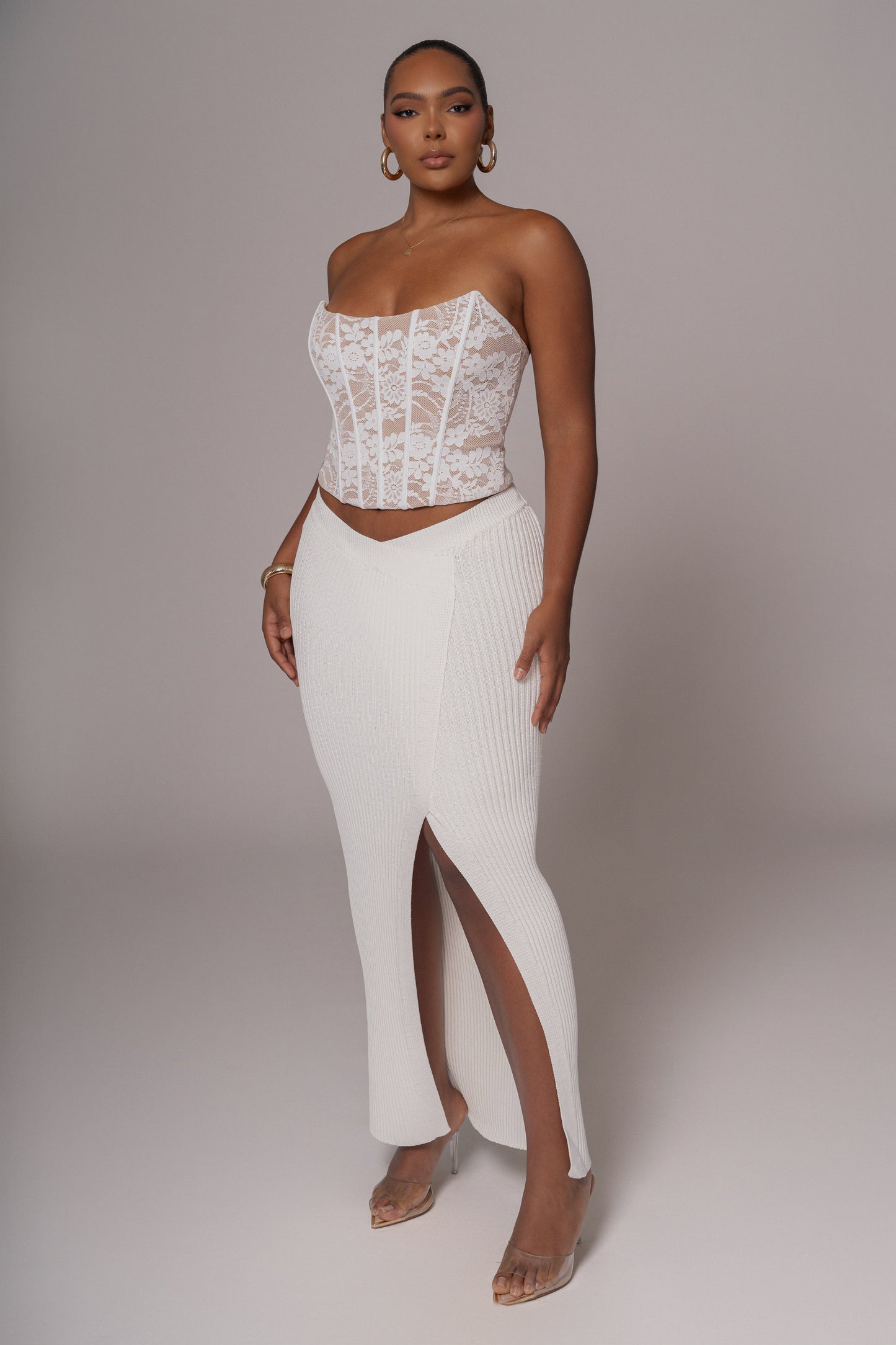 White Rosemere Lace Top JLUXLABEL