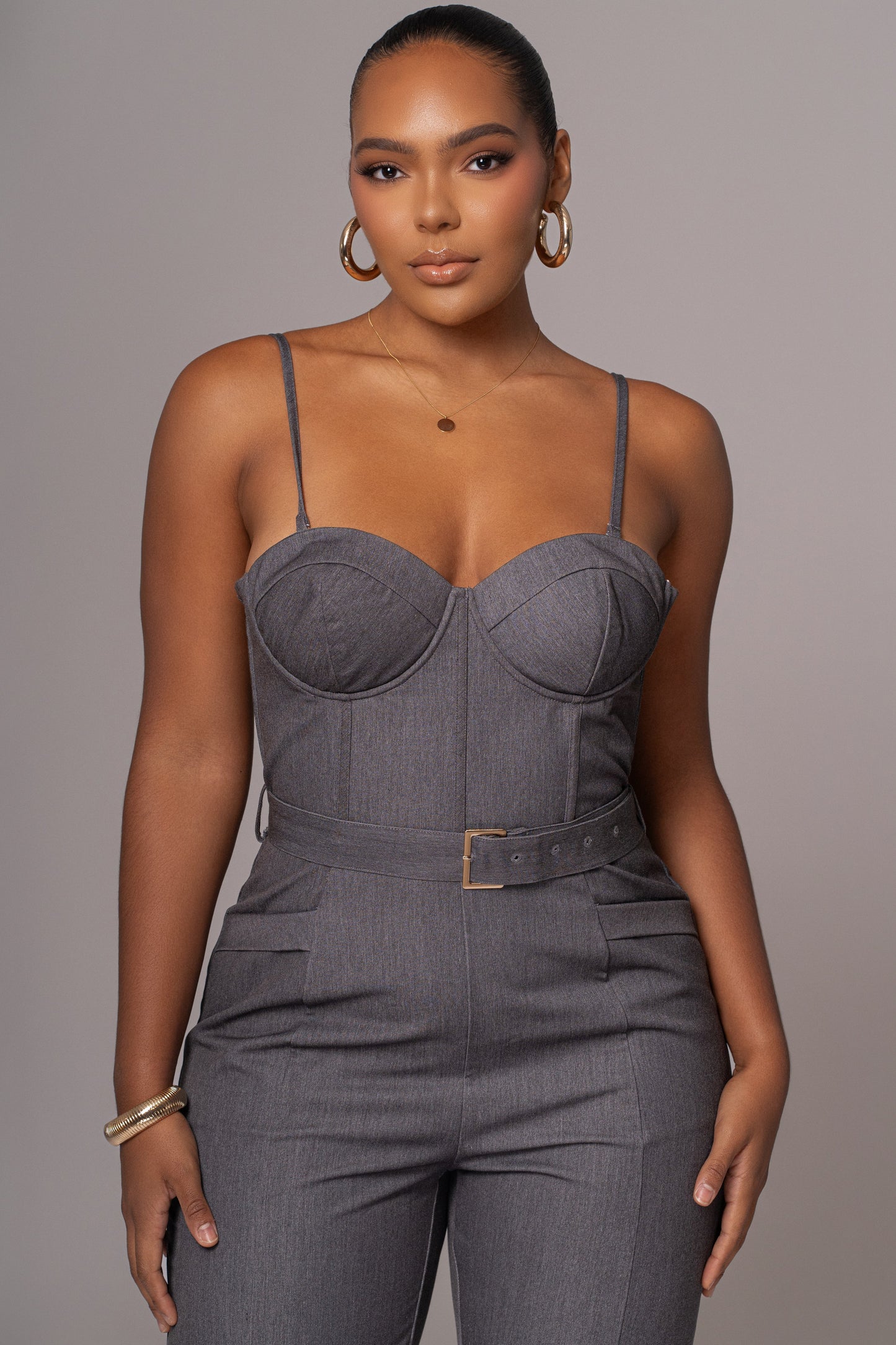 Grey Sweetheart Aroma Jumpsuit JLUXLABEL
